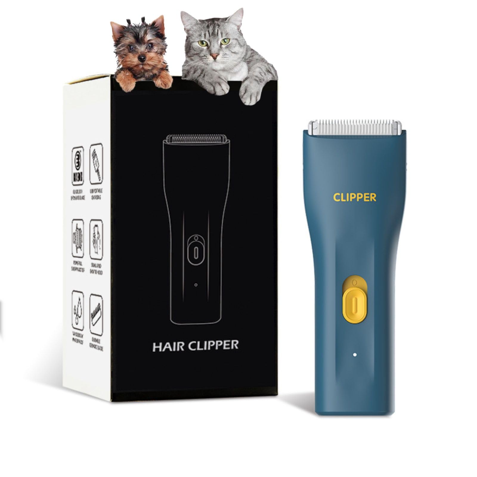 Tondeuse électrique pour chien et chat sans fil kit étanche