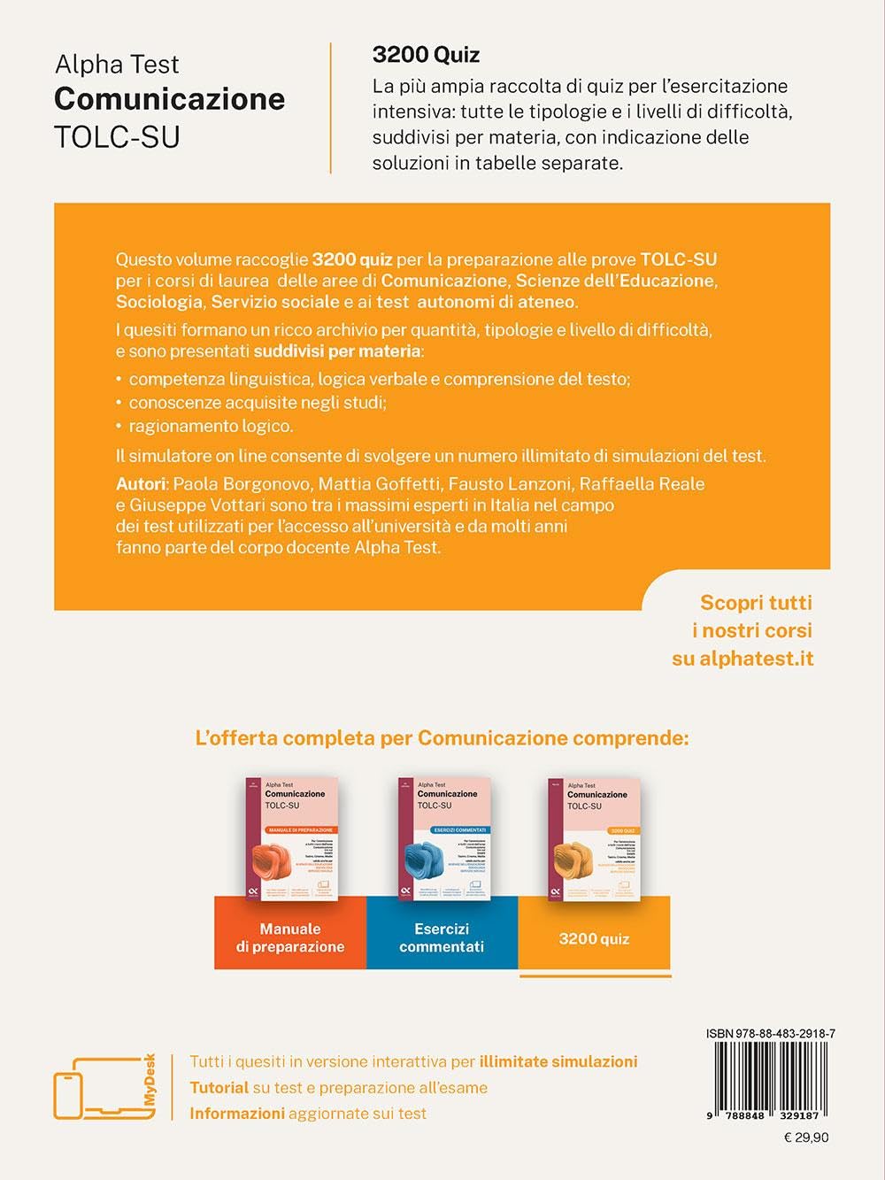 Alpha Test Comunicazione - 3200 Quiz