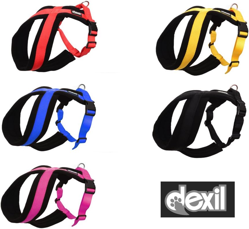 Dexil Elite Range Ultra Comfort Strong Padded Luxury Crossover Dog Harness (Small Red)