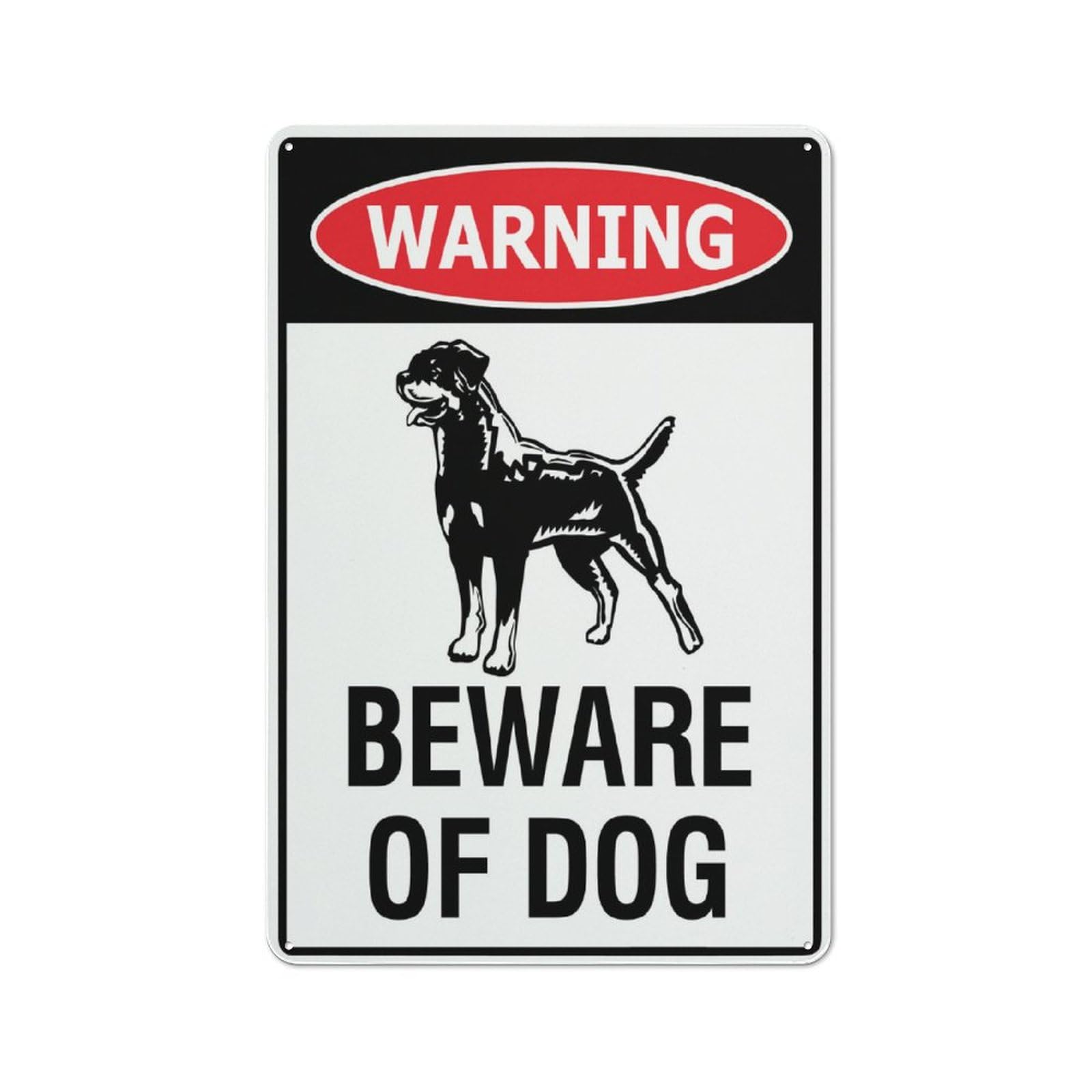 Warning Beware Of Dog Rottweiler Sign Outdoor Metal Sign - 12 X 8 Metal Signs For Business, Workplace, Office, Home, Delivery Signs, Road Signs, Garden Signs