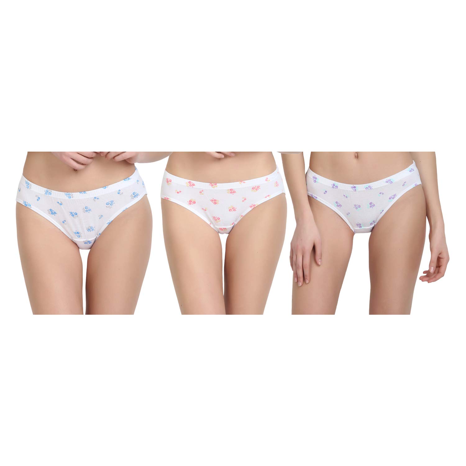 Women's White Hipster Printed Panty Pack of 3-image-14