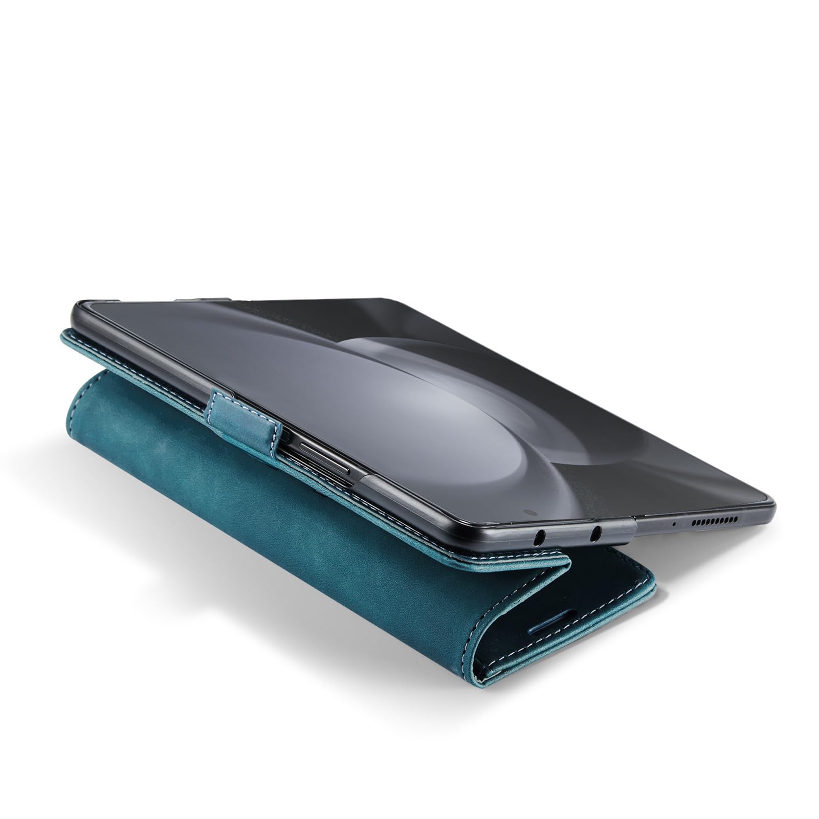 Custodia A Portafoglio For Samsung Galaxy Z Fold 8 Ultra, Pelle Smerigliata Flip Folio Funzione Stand Cover Business Antiurto Protezione Bordo Rialzato Guscio Interno(Blue)