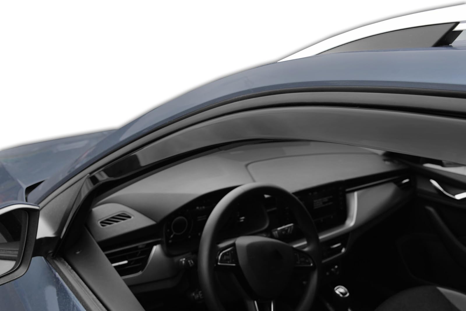 J&J AUTOMOTIVE GP Windabweiser passend für Skoda Kamiq ab 2019 4tlg, Vorne und Hinten Regenabweiser Passform Getönt Schwarz