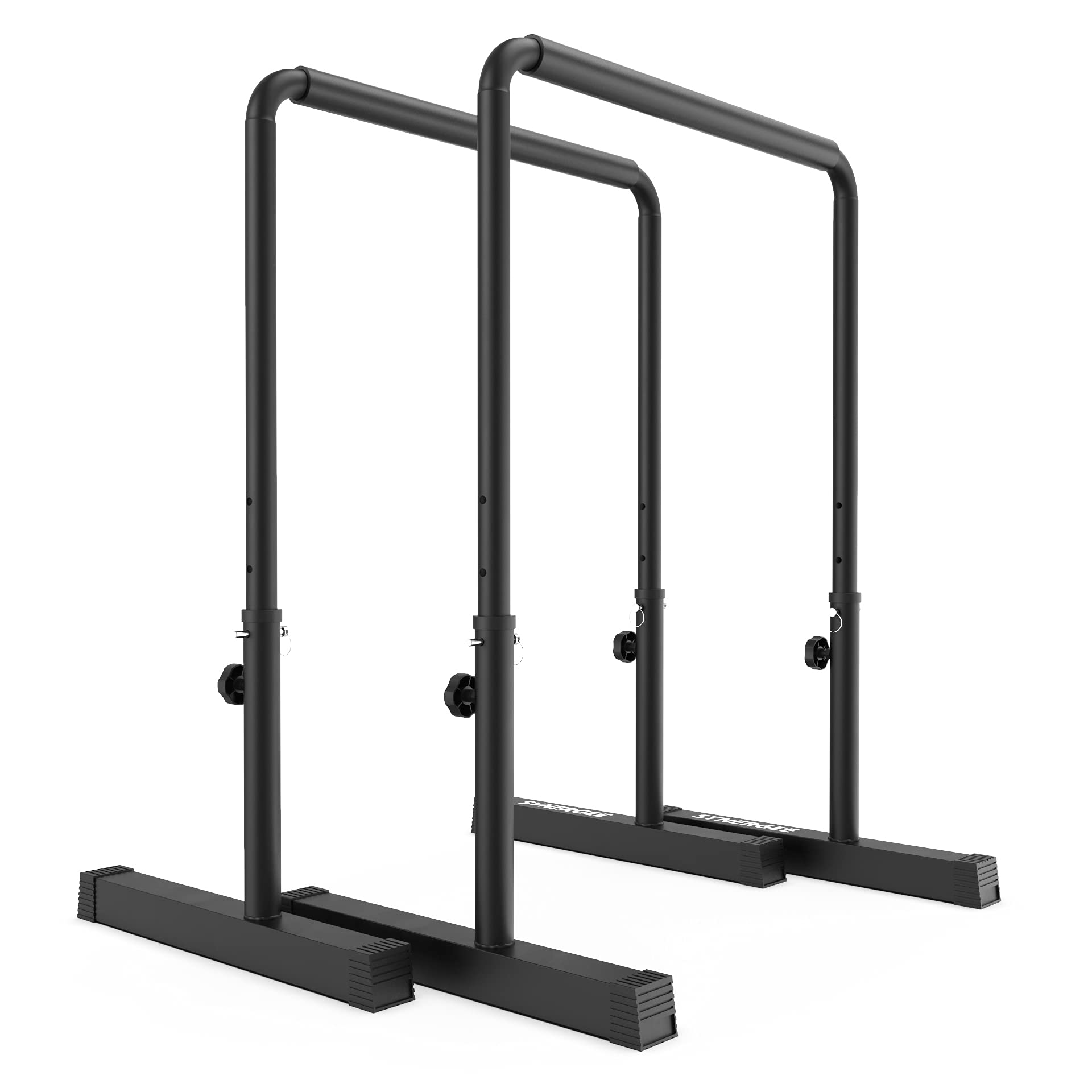 Synergee Dip Bar. Adjustable Dip Station from 30” – 39” for Dips, Inverted Pull Ups. Max Capacity 40