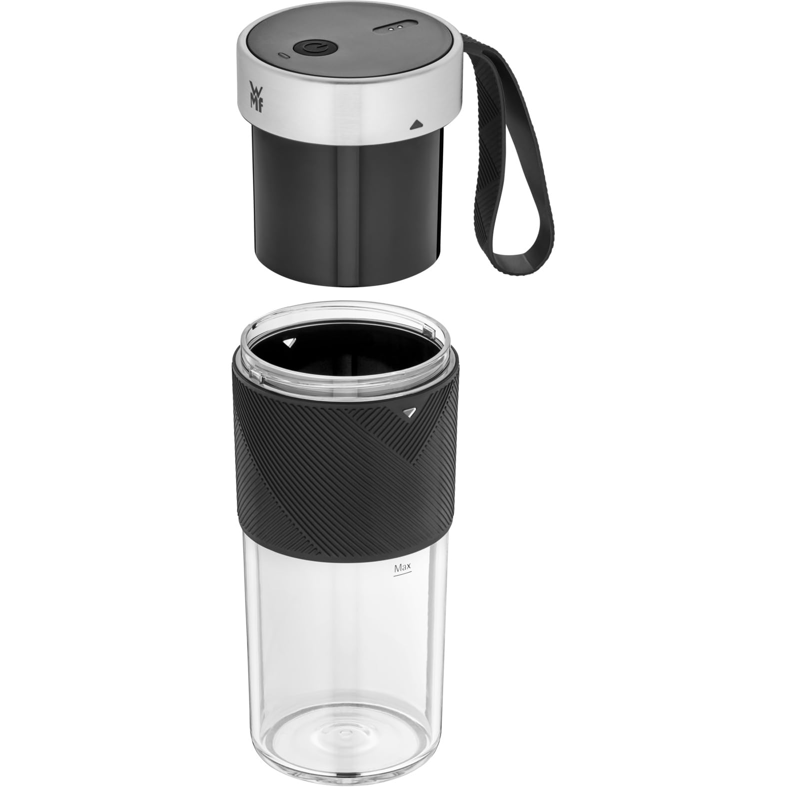 WMF Küchenminis Mix on the go 300 ml, Mini Mixer to go, USB Mixer Smoothie Maker, aufladbarer Personal Blender, tragbarer Mixer für Smoothies, Shakes