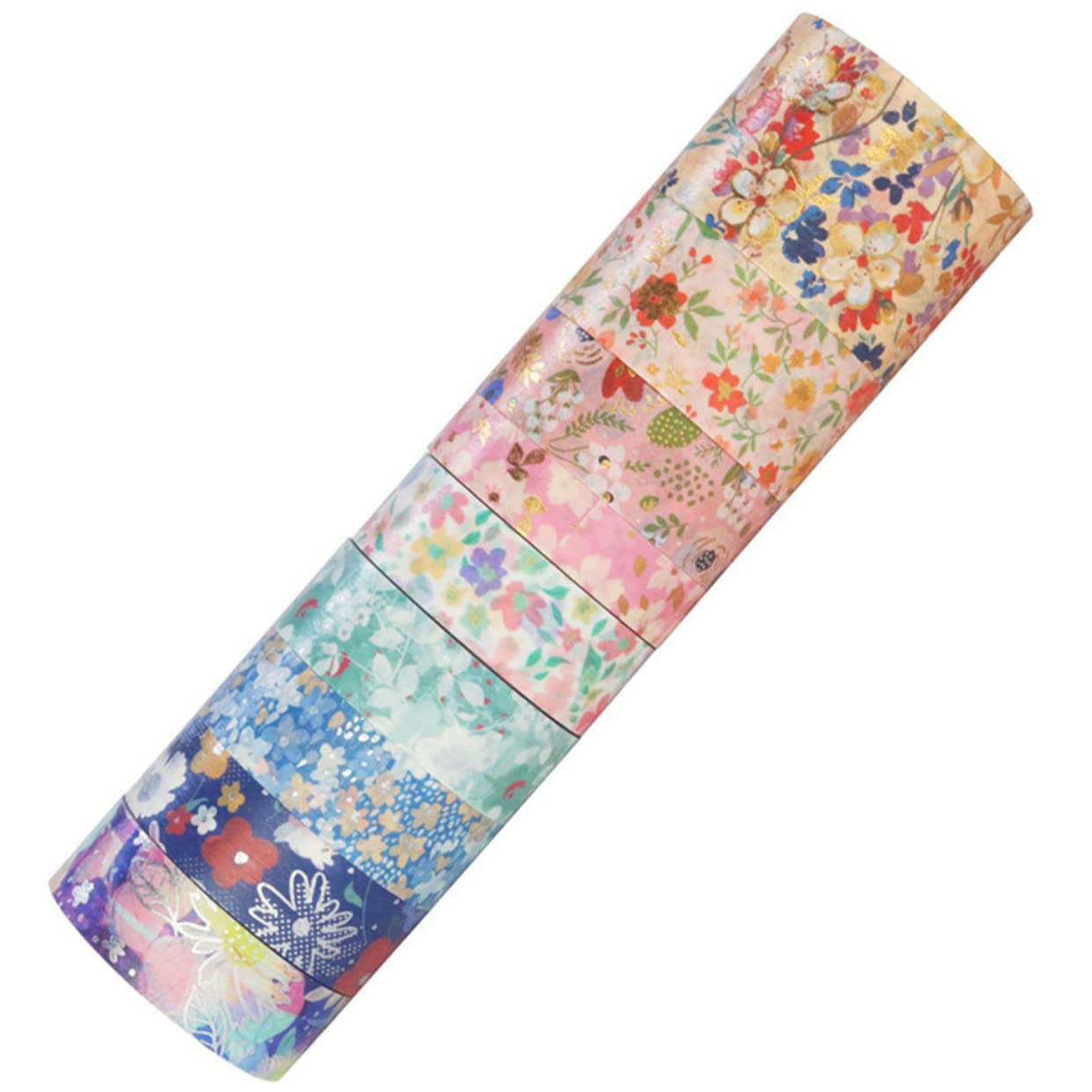 DOITOOL 4 Sätze Frische Blumenmuster Washi Tape Dekorative Scrapbooking Tapes Für Diy Bastelprojekte Für Tagebücher Alben Und Dekorationen 9 Rollen * 4