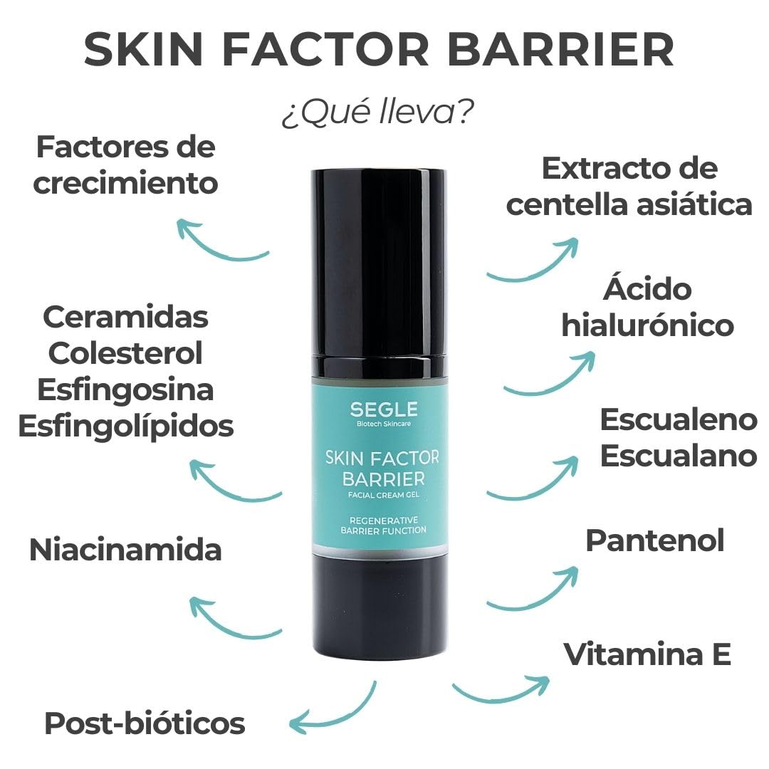 Segle Clinical | Skin Factor antiaging | Regenerante y antiarrugas para piel sensible (Gel Crema, 30 ml)