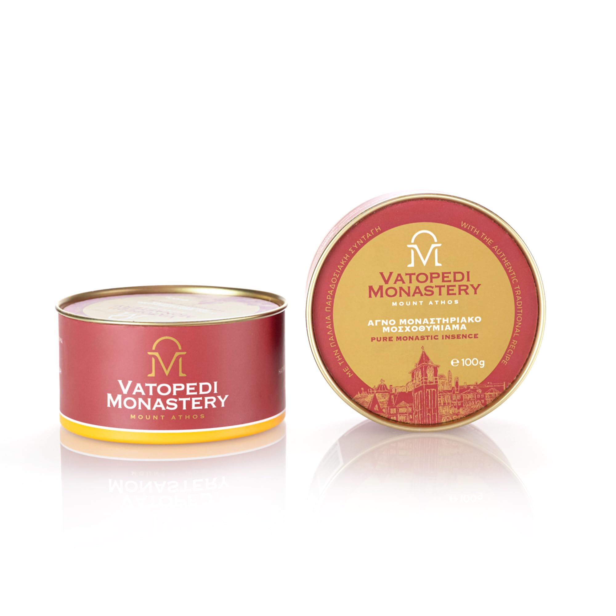 Pure Monastic Incense from Mount Athos with the Authentic Traditional Recipe 100gr (Amber)