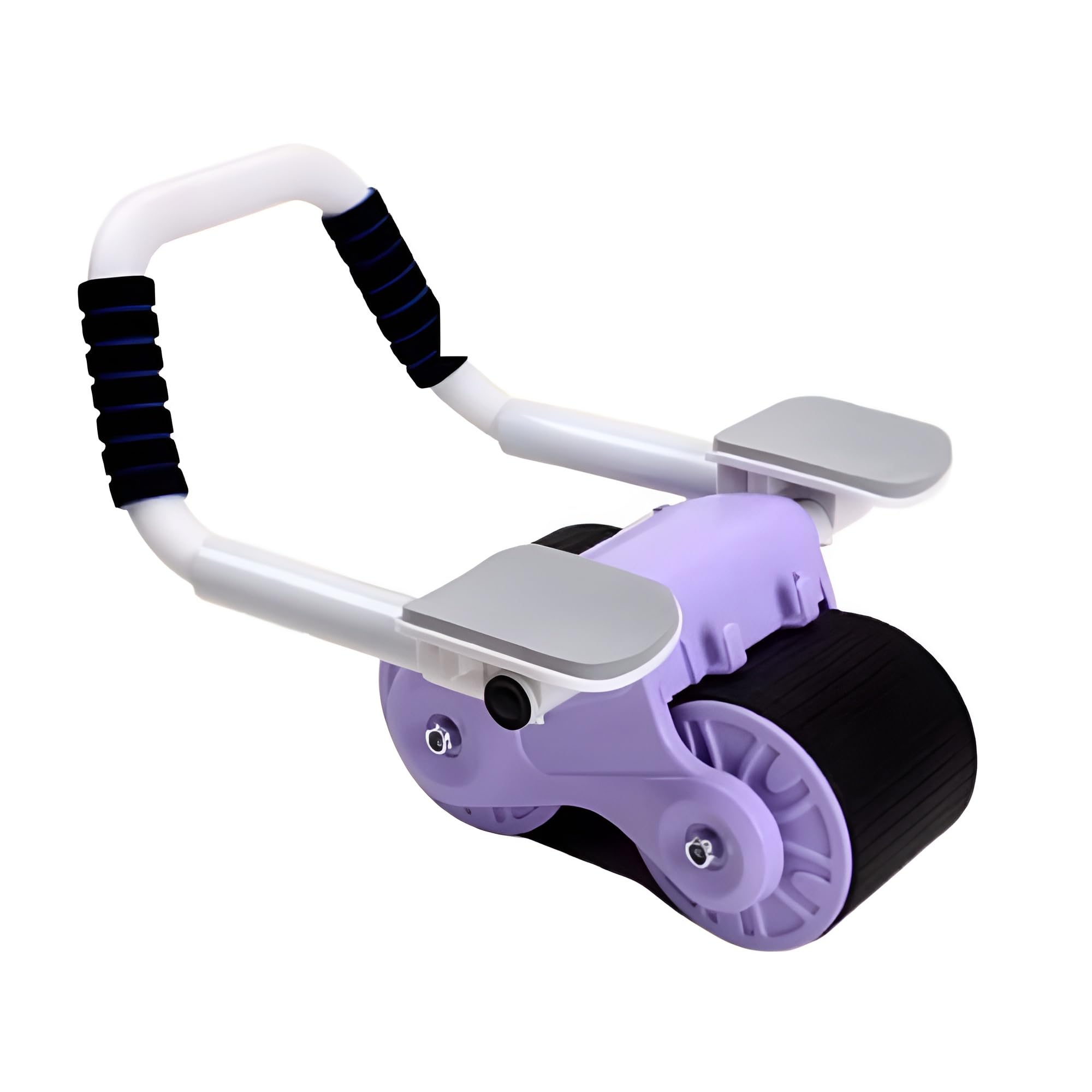 Intelligent Core Abdominal Wheel with Elbow Support Timer | Automatic Rebound Ab Roller Exercise Equipment - White (1-Piece)