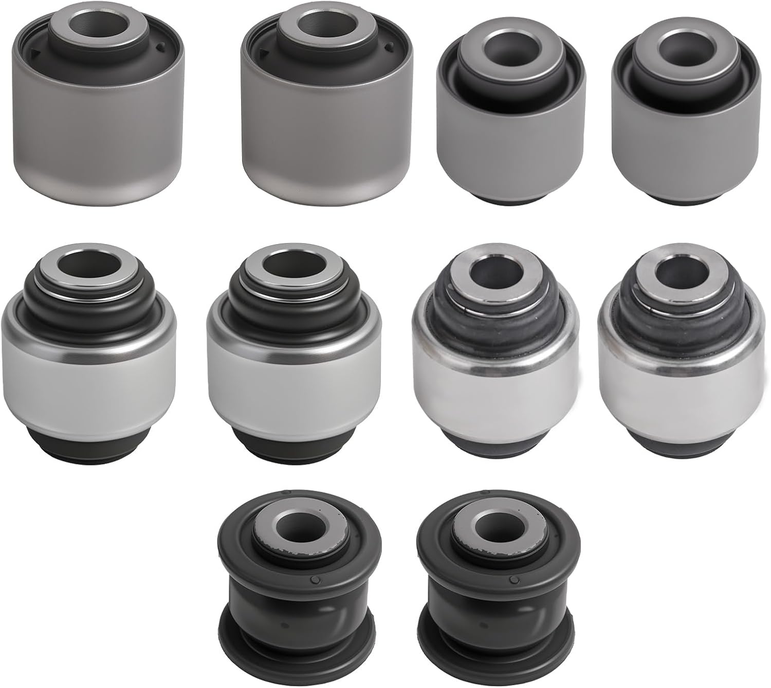 523-318 Rear Suspension Knuckle Bushing Kit Left&Right Side Fit for Ford 2011-2019 Explorer 2013-2019 Police Interceptor Utility Replaces#BB5Z5B758A BB5Z5B759A DB5Z5B758B DB5Z5B759B (10Pcs)
