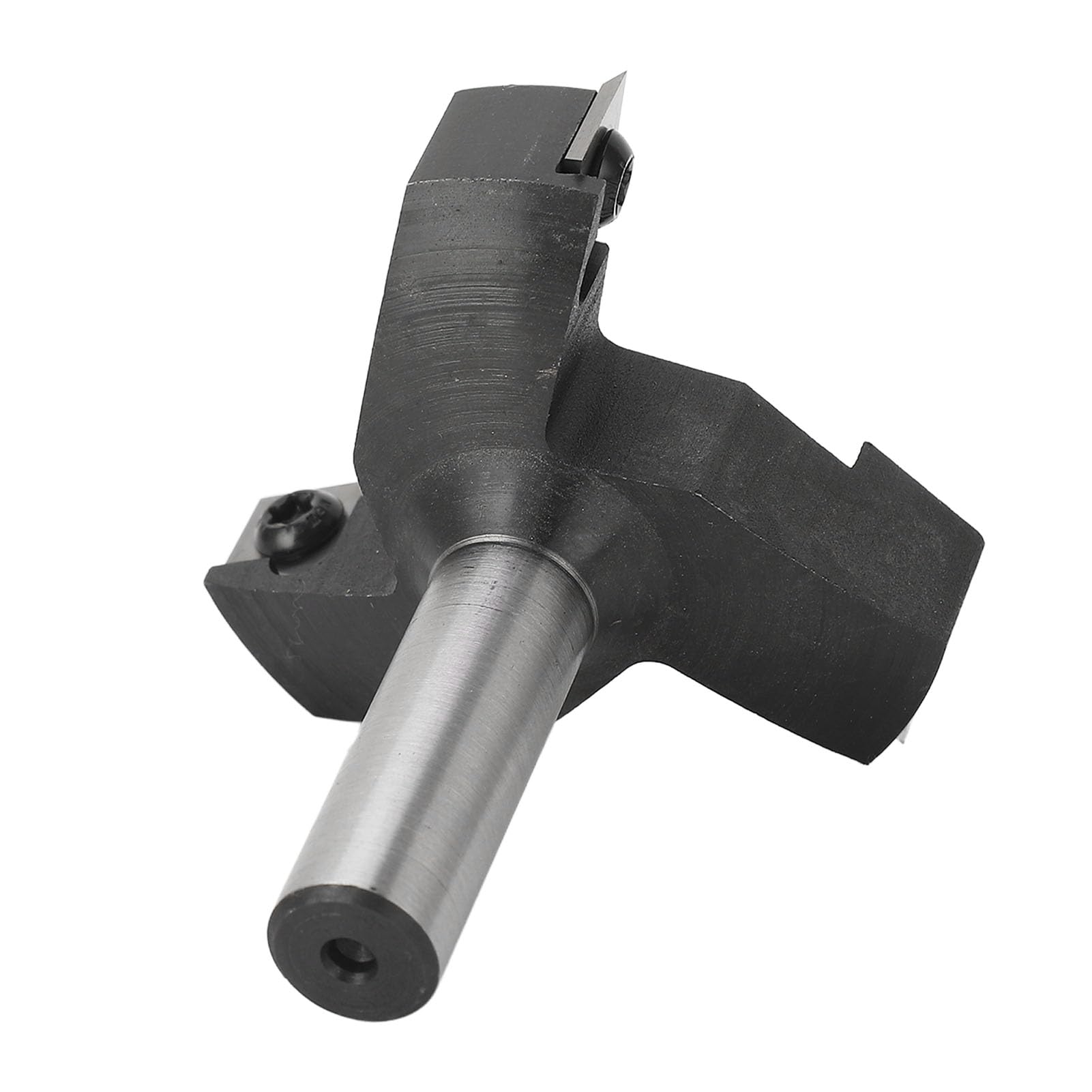 Punta per spoiler a gambo da 1/2 pollice, fresa a T a 3 lame, fresa per superfici con diametro di taglio di 60 mm, dotata di lame di ricambio, adatta a frese CNC e manuali