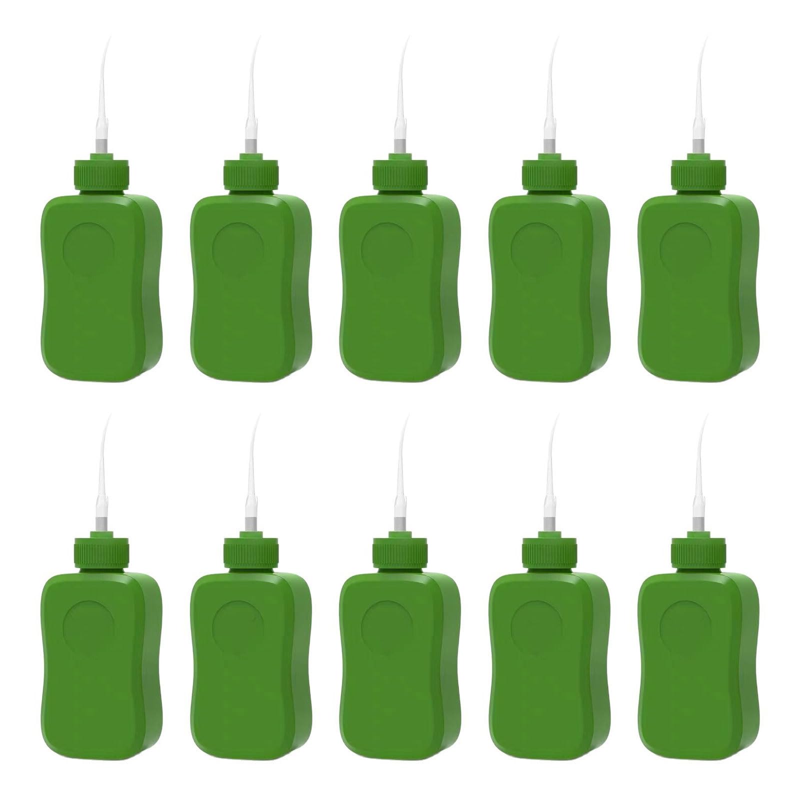 Shinlhua Green 10Pcs 50Ml Empty Plastics Bottles With Anti Scratch Tip And Comfortable Hold Handheld Solvent Squeeze Bottle For Accurate Dispensing Abs Plastics Solvent Container