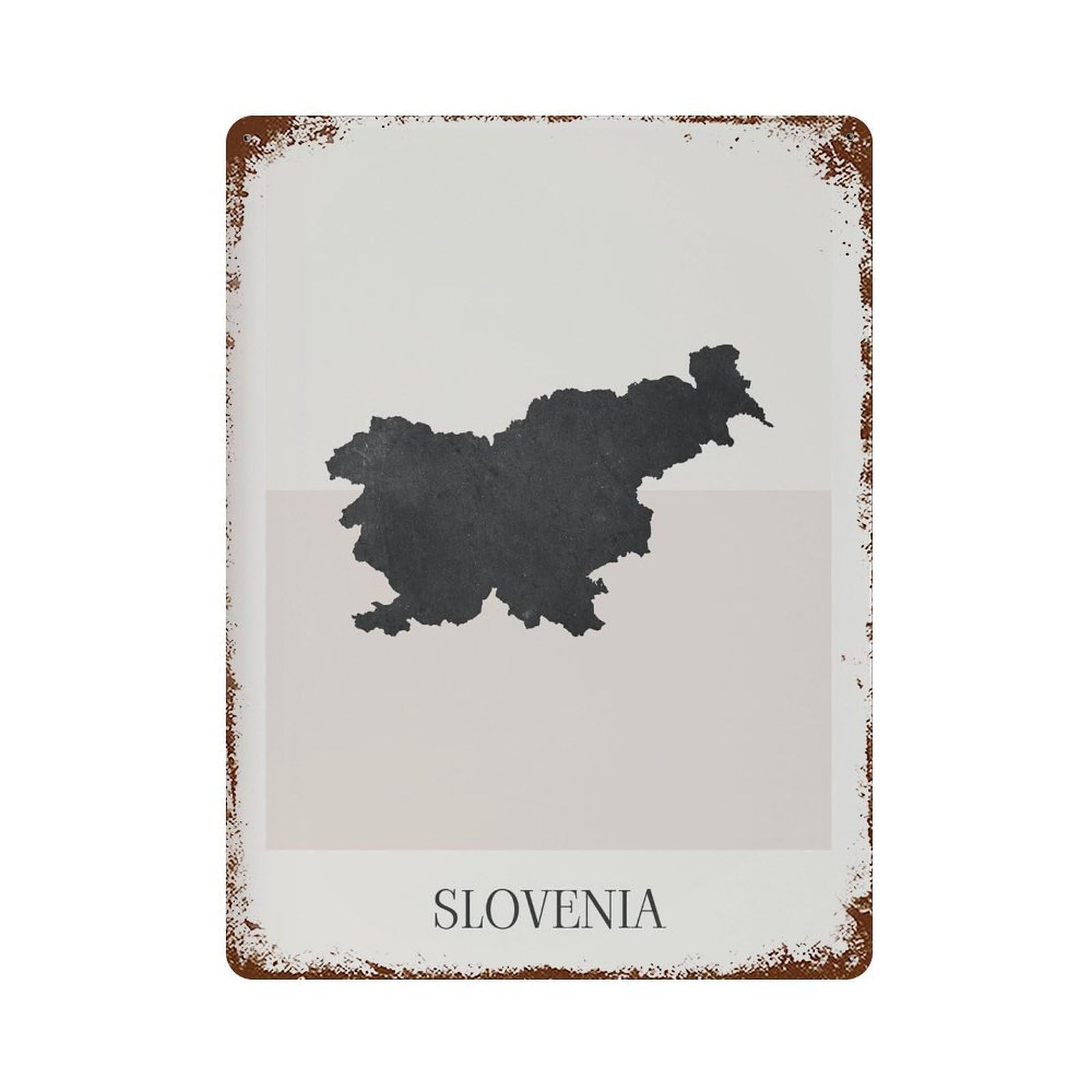 xiaoxiaoshen Slovenia Map Minimalist Boho Decor For Home Or Gift Wall Decor Art Metal Tin Poster Modern Home Decor Art Home Bar Shop Decorations Vintage Sign 40x30cm
