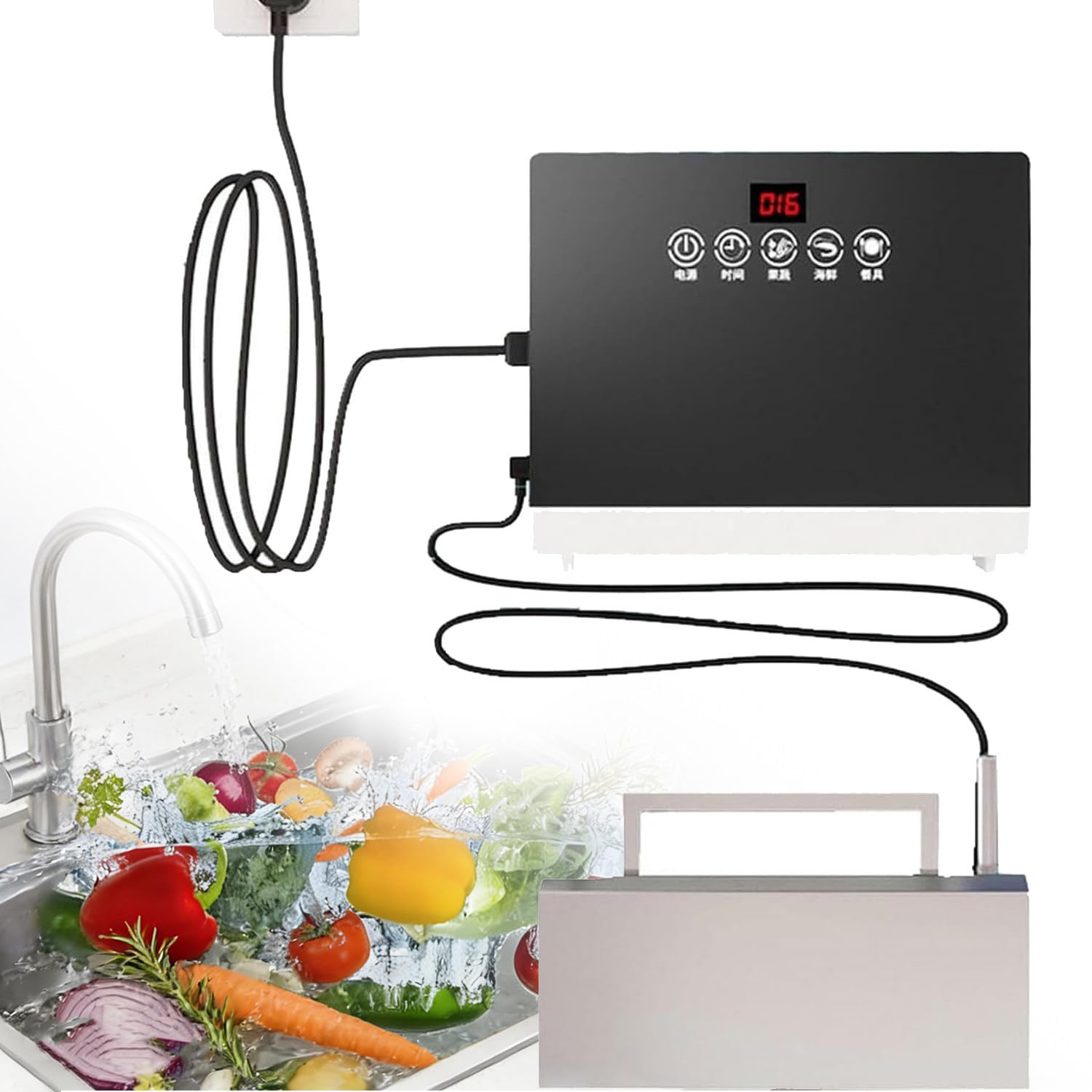 Lave-vaisselle portable pour restaurant et cuisine de table compacte en acier inoxydable tactile