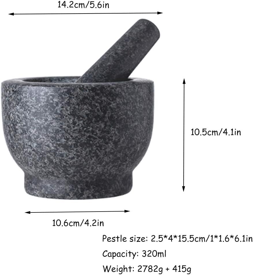 Pestle and Mortar Granite Stone Pestle and Mortar Set