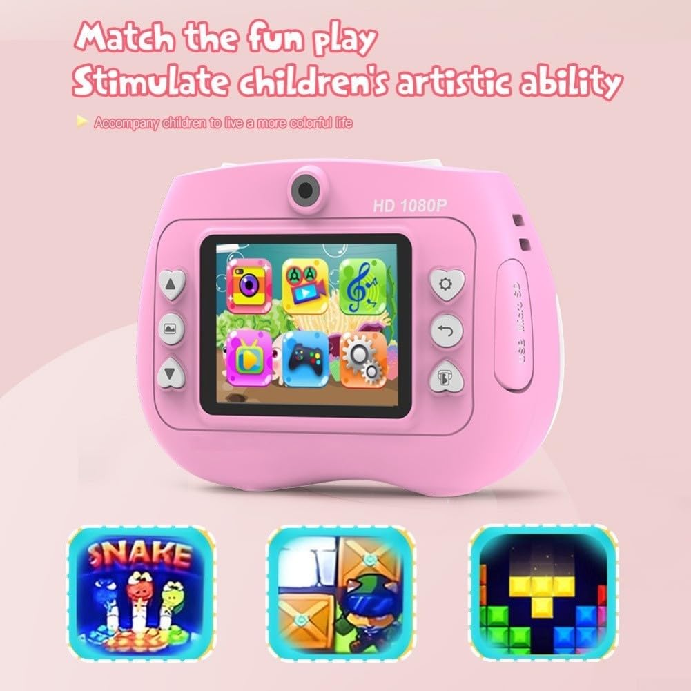 Fotocamera per bambini a doppia lente con schermo da 2,4 pollici (verde)