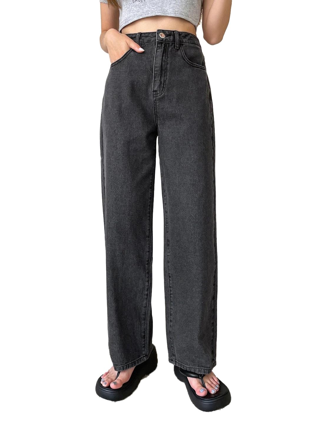 kotty Women's High Rise Solid Regular Jeans-picture-43