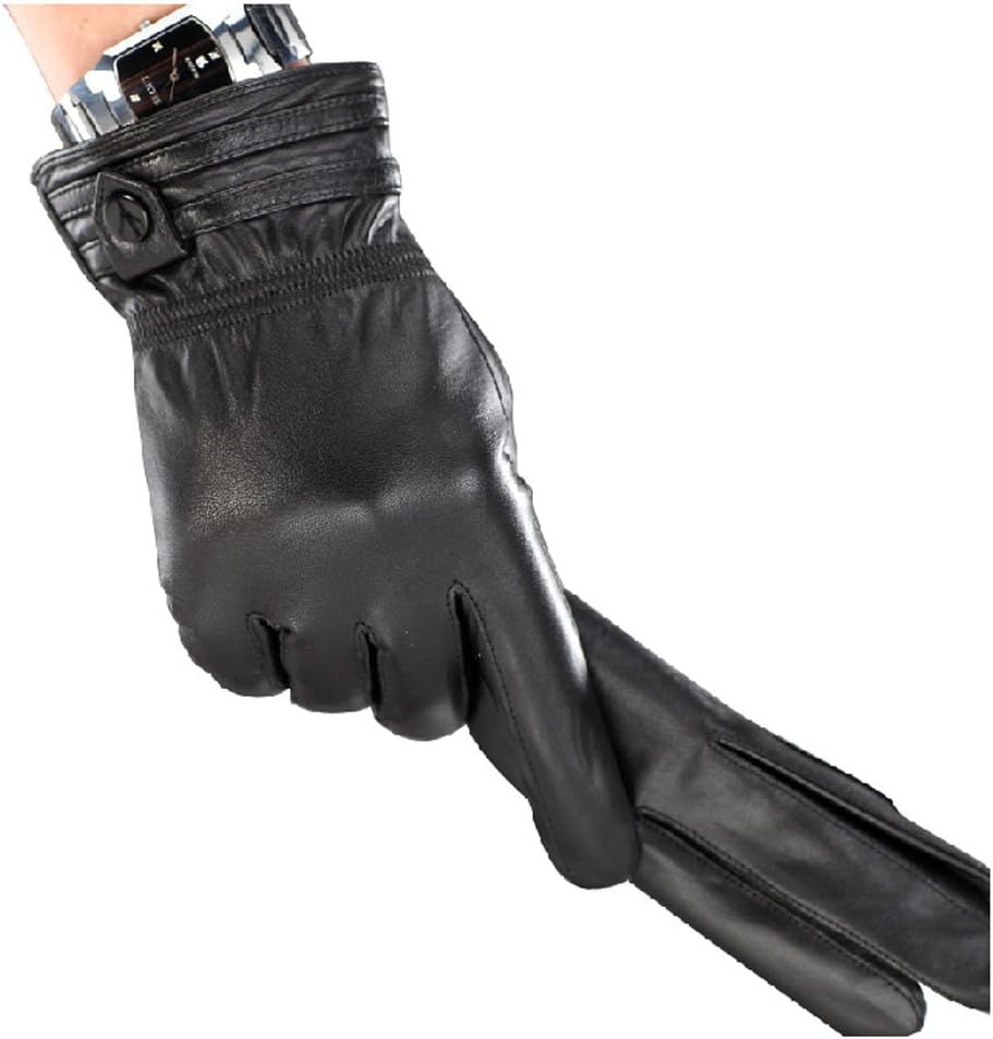 Glove Men Leather Riding Keep Warm Sheepskin