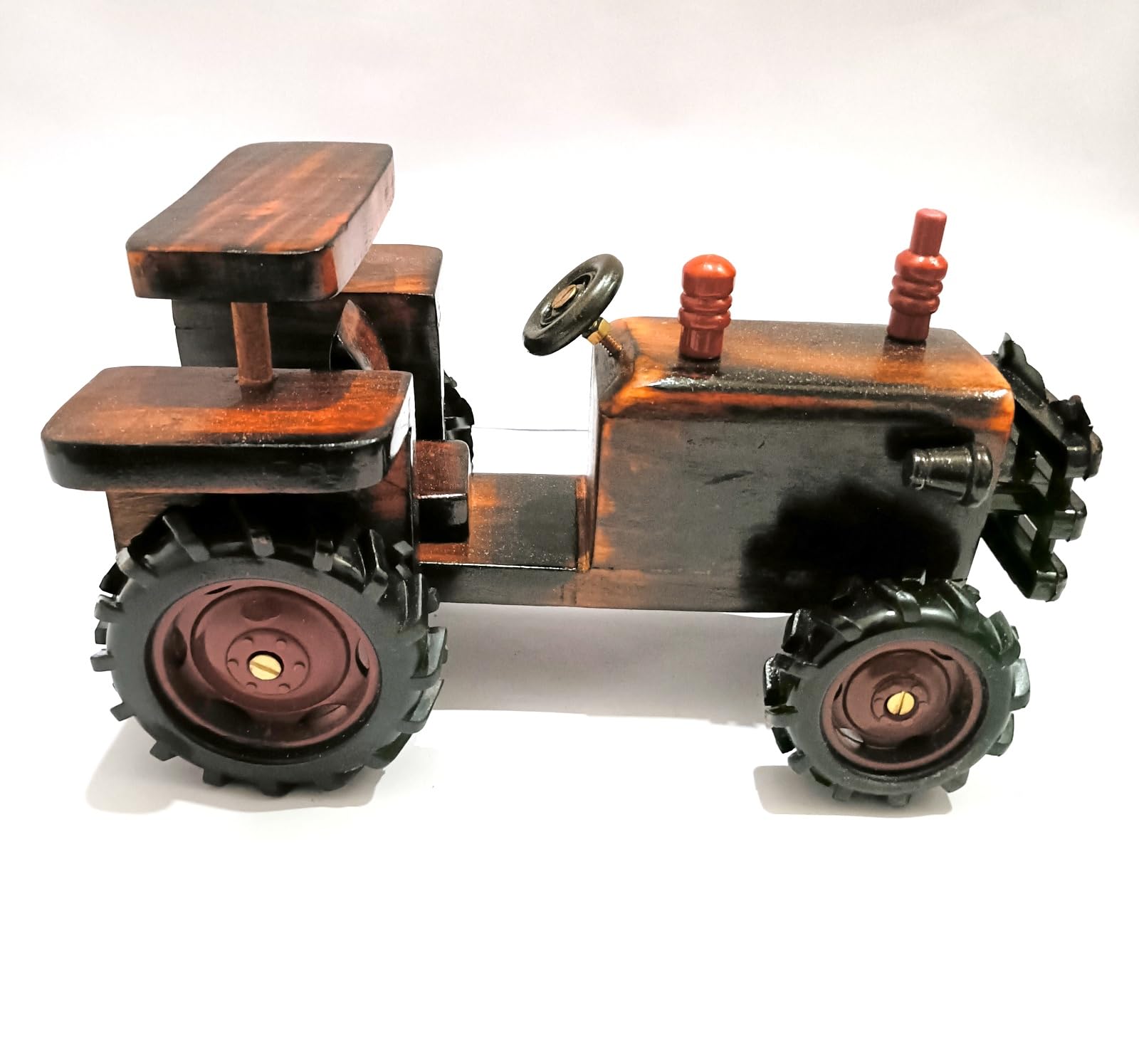 Tractor de madera hecho a mano regalo original para coleccionistas 8