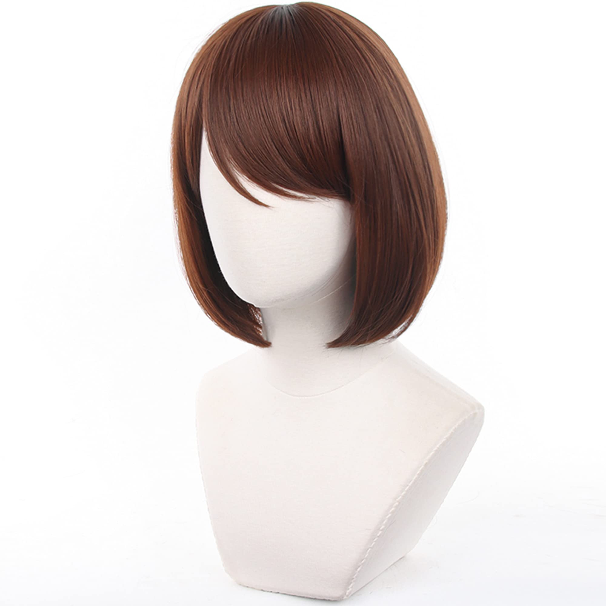 Brown Bob Short Straight Heat-Resistan Hair for Women Conventions Halloween Comic Con Party Japanese Battle Anime Wigs - Image 4
