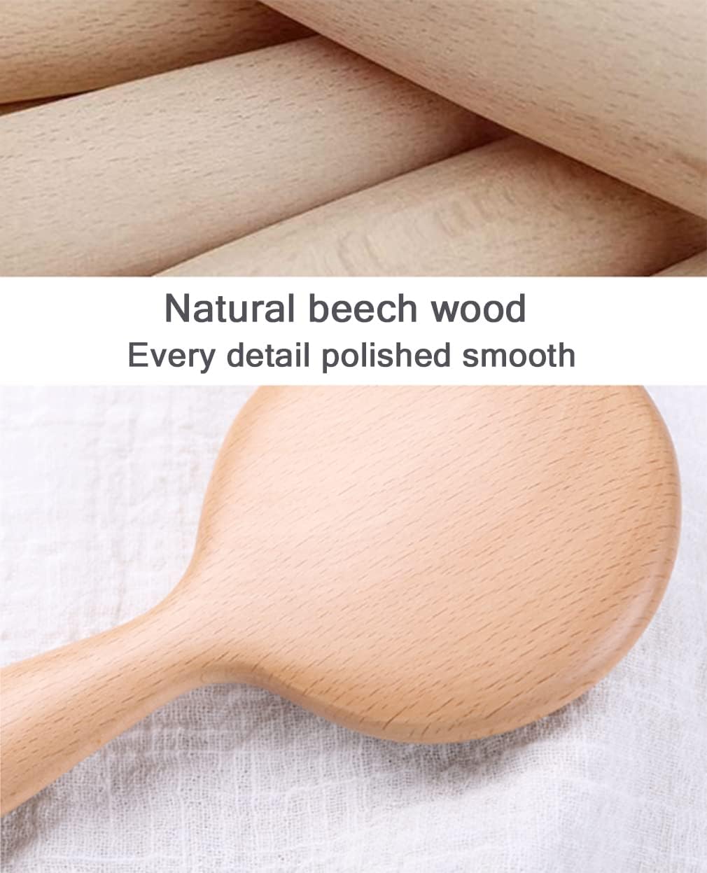 Red Square Small Handle Hand Mirror Wooden Frame, Portable Single Side Handheld Vanity Mirror Cute, Travel Hand Mirror & Personal Makeup Face Mirror for Womens Girls 3