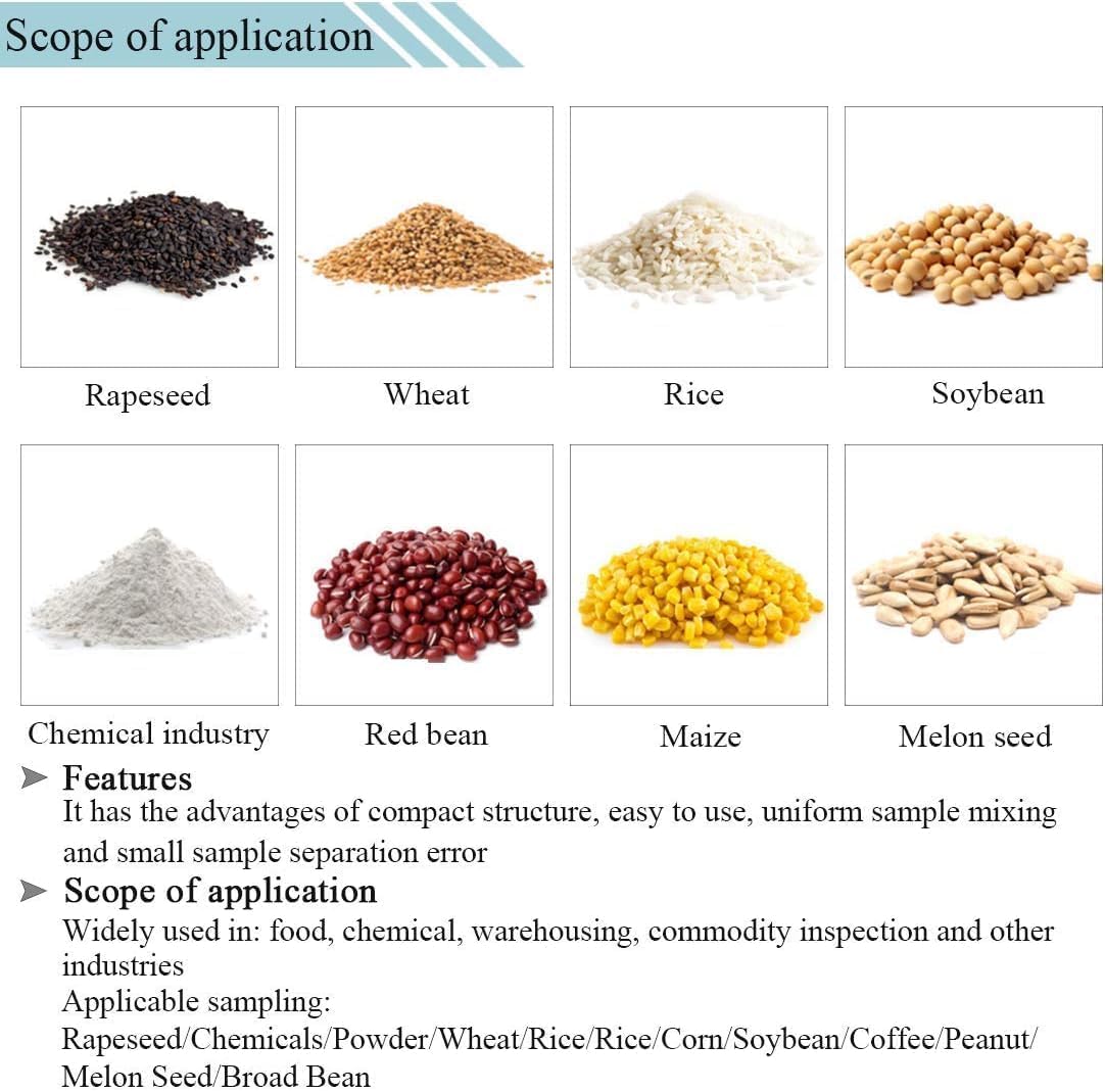 Campionatore di semi - Strumento di selezione e miscelazione dei semi in acciaio inossidabile per cereali e semi, separazione e miscelazione efficiente dei campioni