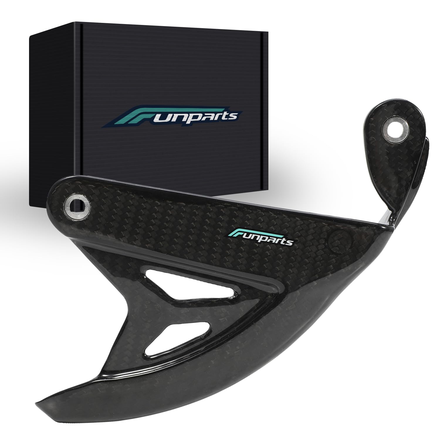 Funparts Carbon Fiber Rear Brake Disc Guard Cover Protector For YZ125 YZ250 YZ250F YZ450F YZ250X WR250F WR450F 06-23 YZ125X 17-23 YZ250FX YZ450FX 15-23 WR250R WR250X 07-17 Dirt Pit Bike