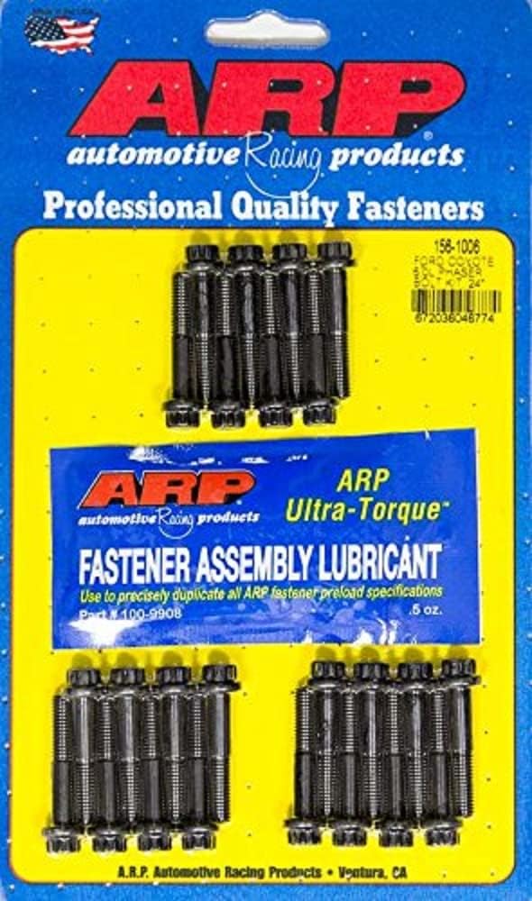 ARP Camshaft Gear Bolt Kit, High Performance Series, 7 mm x 1.00 Thread, 1.700 in Long, 8 mm 12 Point Head, Chromoly, Black Oxide, Ford Coyote, Kit