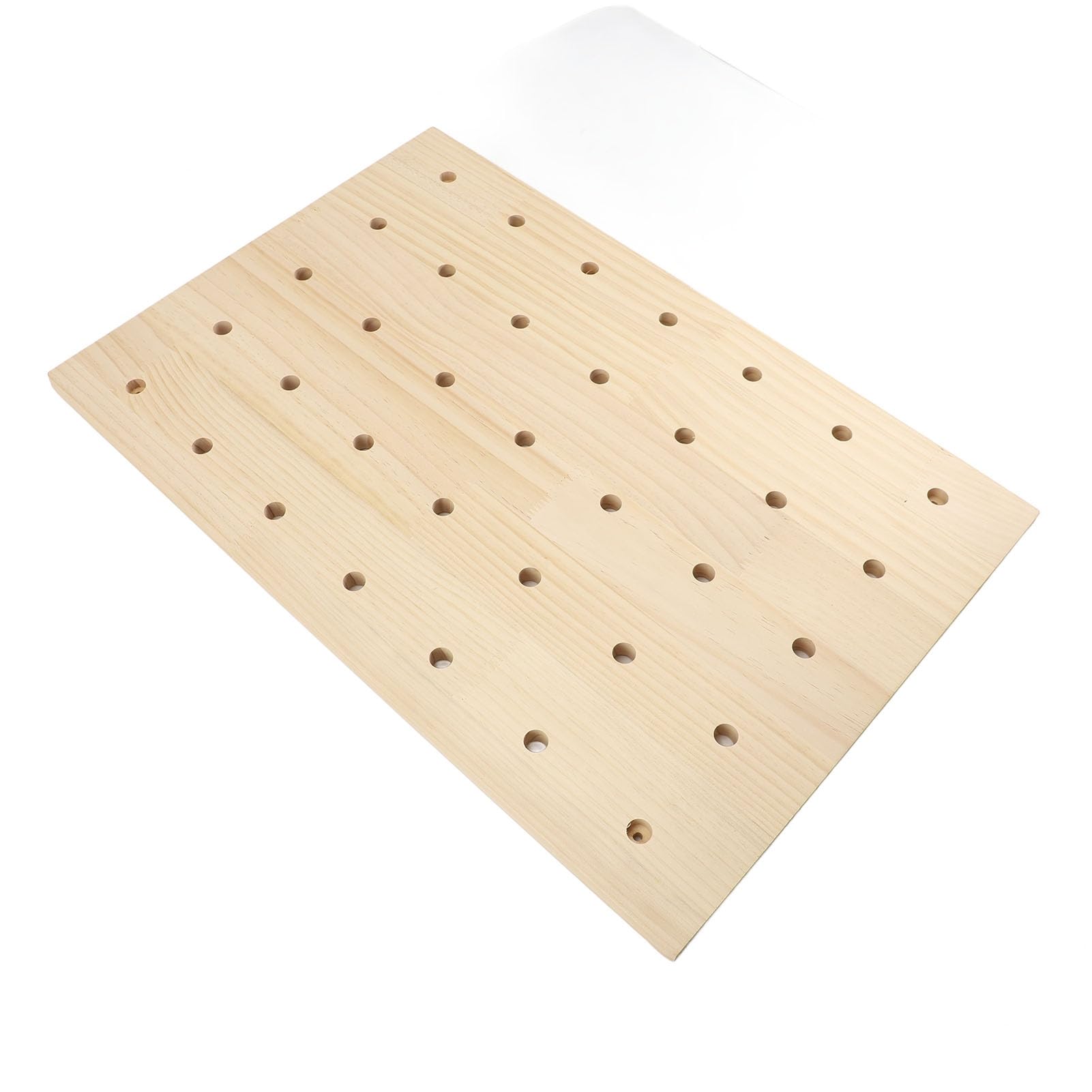 Rengue Tablero Perforado de Madera, Organizador de Panel de Almacenamiento de Pared de 40x60cm con Kit de Tablero Perforado Personalizable para Botellas, Tazas y Plantas