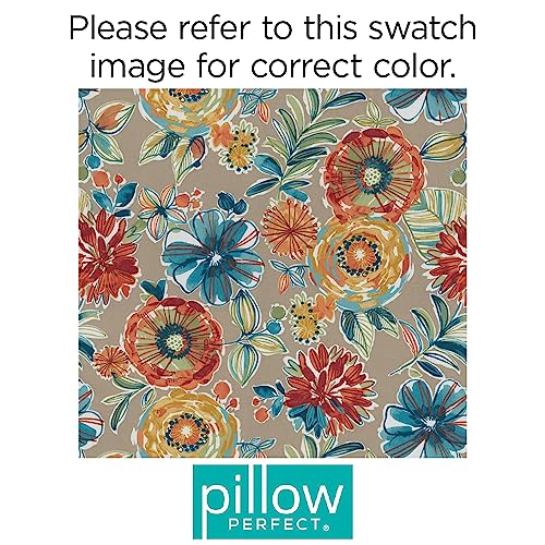 Cuscino Per Divanetto Esterno Pillow Perfect Paisley – Resistente Alle Intemperie, Imbottito, Blu/marrone, Misura 111,8x48,3x12,7 Cm - 4