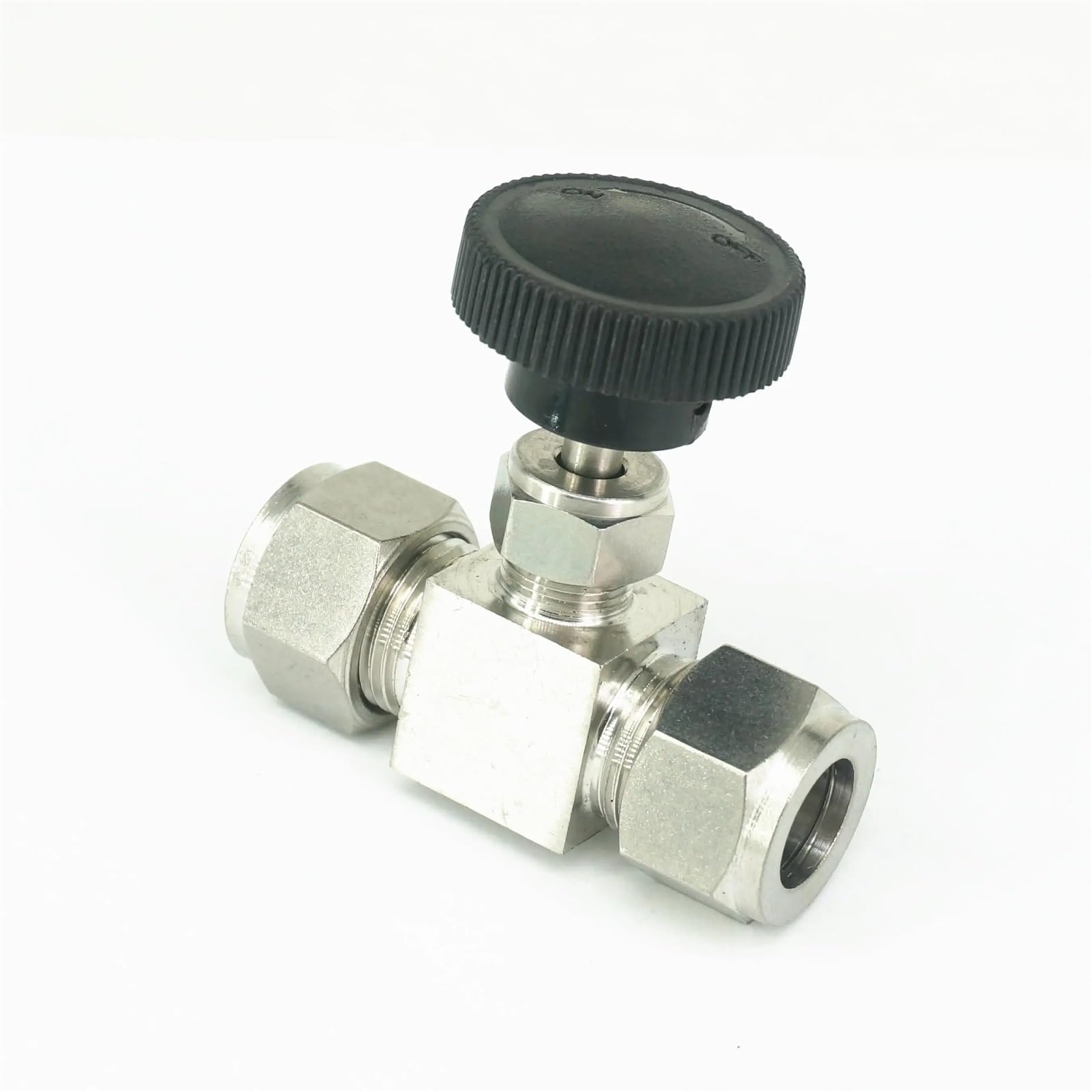 UWUKCJOKQ Fit Tube O/D 16mm 304 Stainless Steel Shut Off Valve Straight Flow Control Needle Compression Fitting 6.4 Mpa