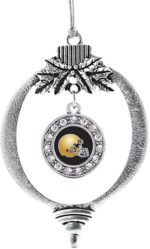 Miniatura 234 de Inspired Silver - My Vintage Initials - Adorno con dije de letra V - Adornos navideños de círculo plateado con joyas de circonita cúbica