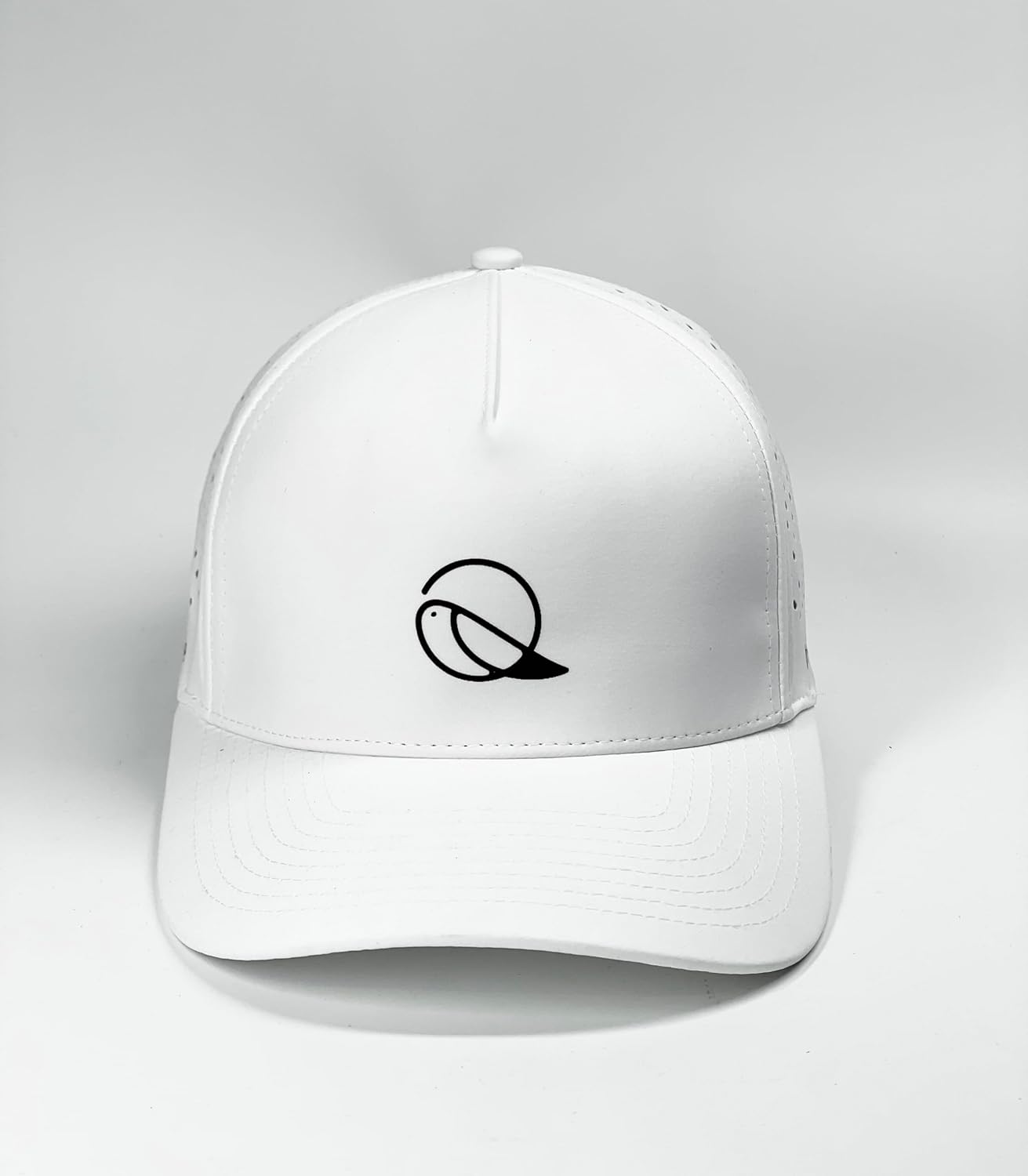 Golf Hat Snapback, Breathable, Quick Drying, High Performance, The Swagger Golf Cap White