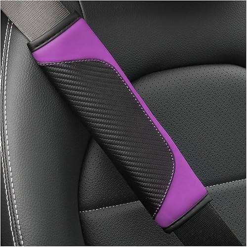 Osilly 2 fundas para cinturón de seguridad de automóvil, protección de hombro de fibra de carbono, suave para cinturón de seguridad de automóvil,