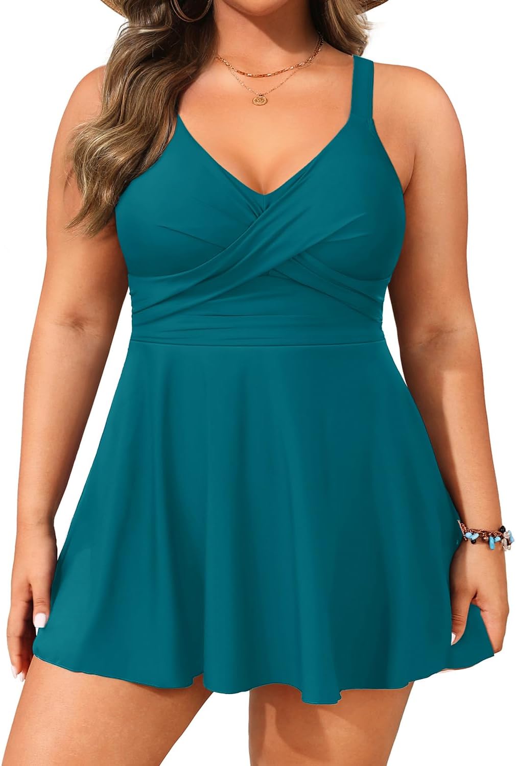 Aqua Eve Plus Size Swim Dress - Two Piece Tankini Swimsuit Tummy Control Bathing Suit with Shorts 2025