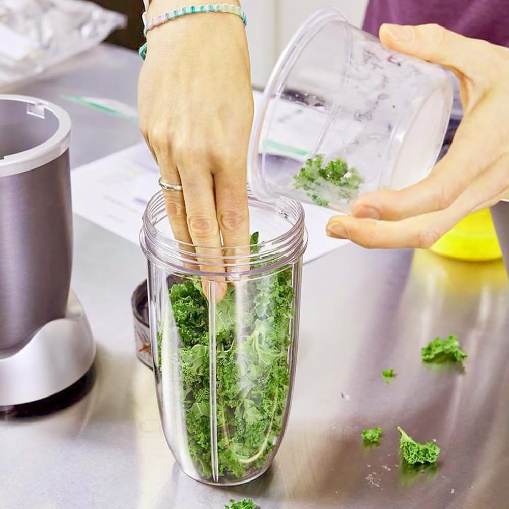 Gobelet de centrifugeuse de 32 oz compatible avec le mixeur électrique NutriBullet 900 W/600 W, grands gobelets Accessoires Pièces de rechange