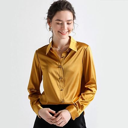 Satin silk blouses shirts Clearance