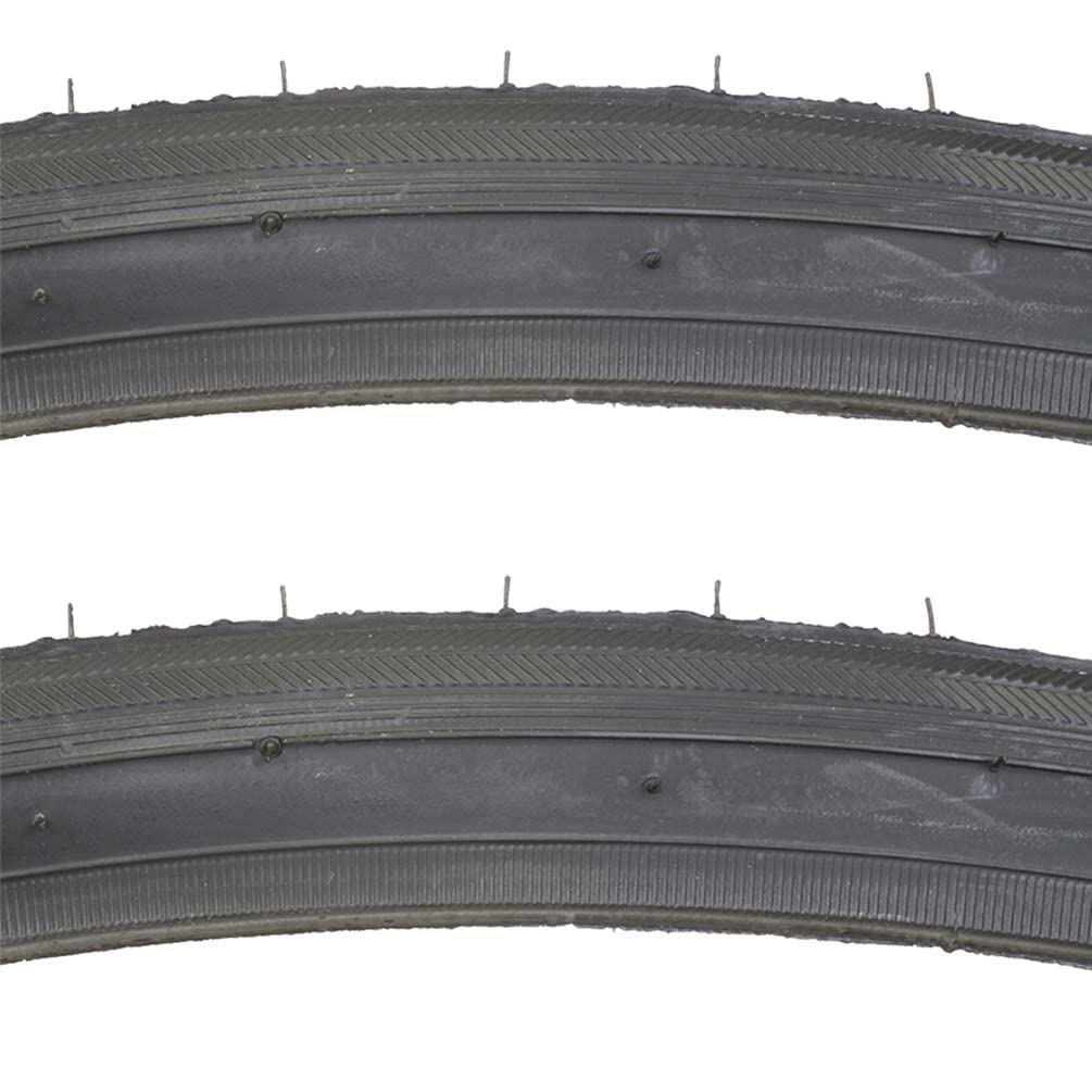 Sunlite Road Raised Center Recreational Low Resistance Black Wall Tire Pair 27 x 1-1/4