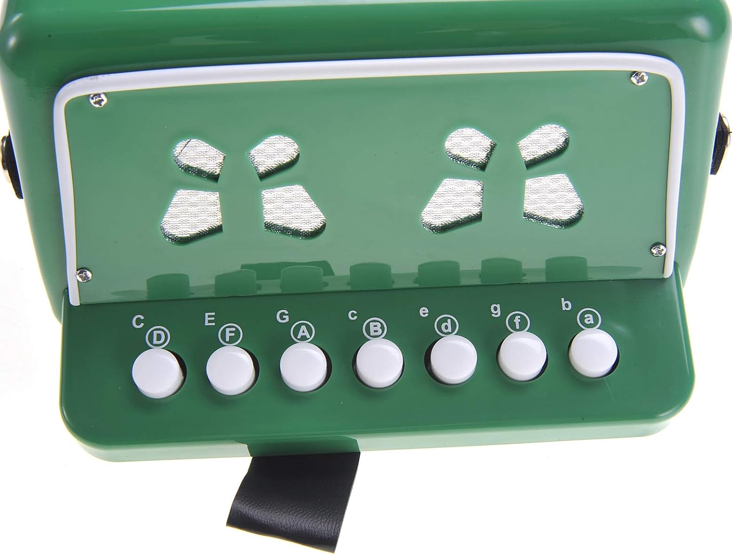 PowerTRC Children's Accordion | Musical Instrument | Easy to Learn Music | Kids Instrument | Green : Toys & Games