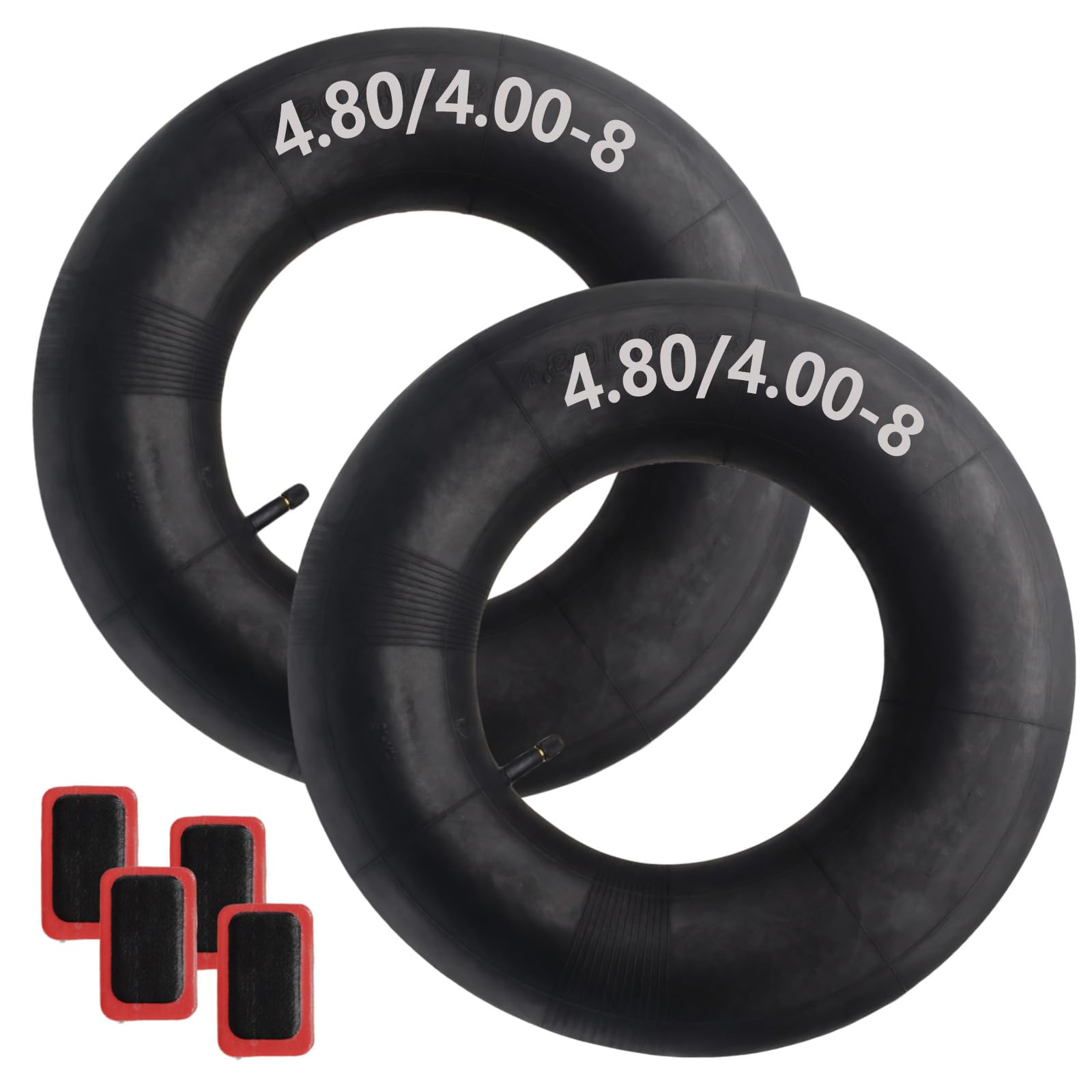 4.80/4.00-8 Tire Tube 4.80-8 Tire Inner Tubes Heavy Duty for Wheelbarrow Wheel Barrow Garden Carts Lawn Mowers Tillers Unicycles Agricultural Tiller and More Models(4.80/4.00-8)