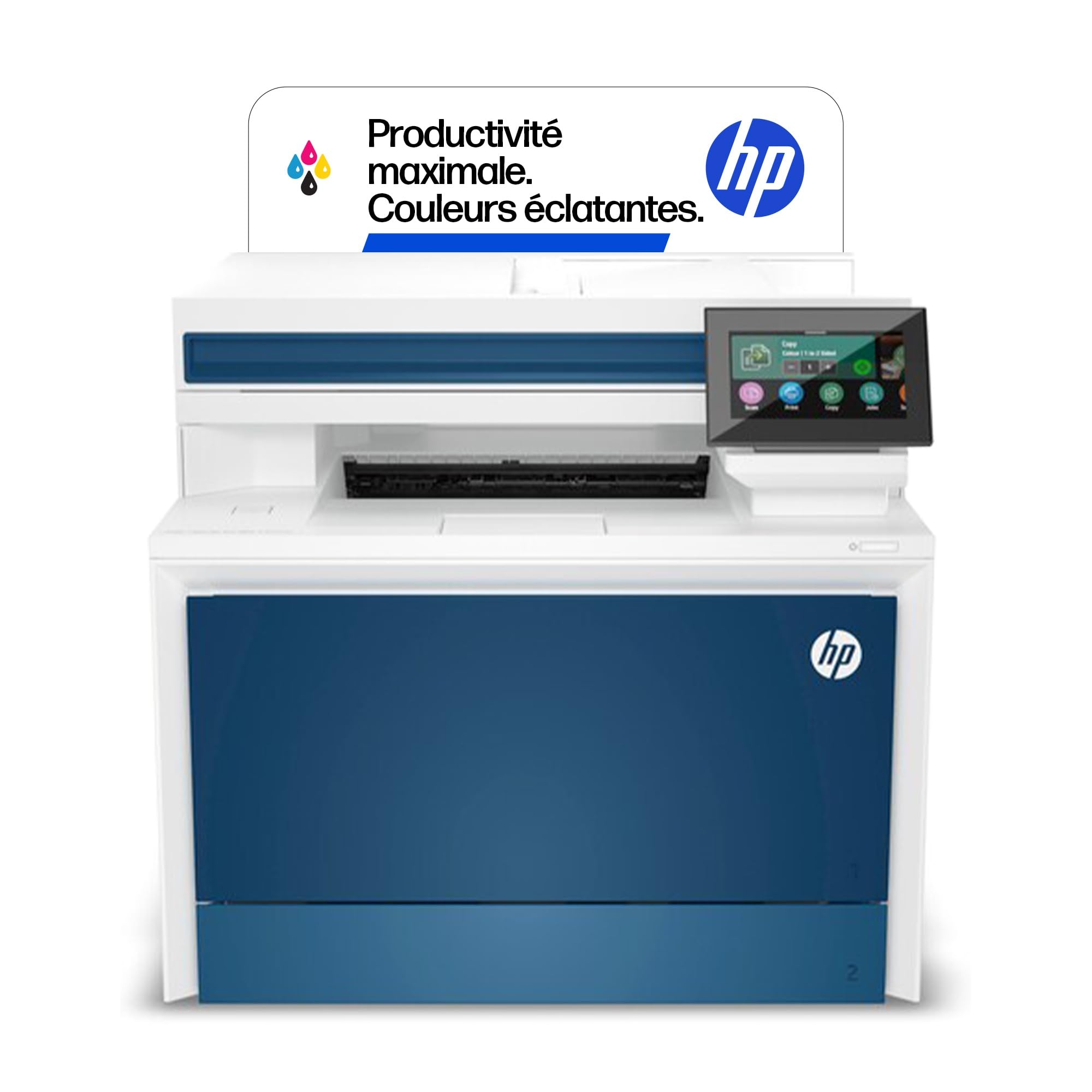 HP Color LaserJet Pro MFP 4302dw, 4RA83F, Imprimante Multifonction A4, Impression Recto Verso Automatique, 33 ppm , USB, Wi-Fi, Ethernet, Copie, Numérisation, ADF, Écran tactile 4,3", Bleu