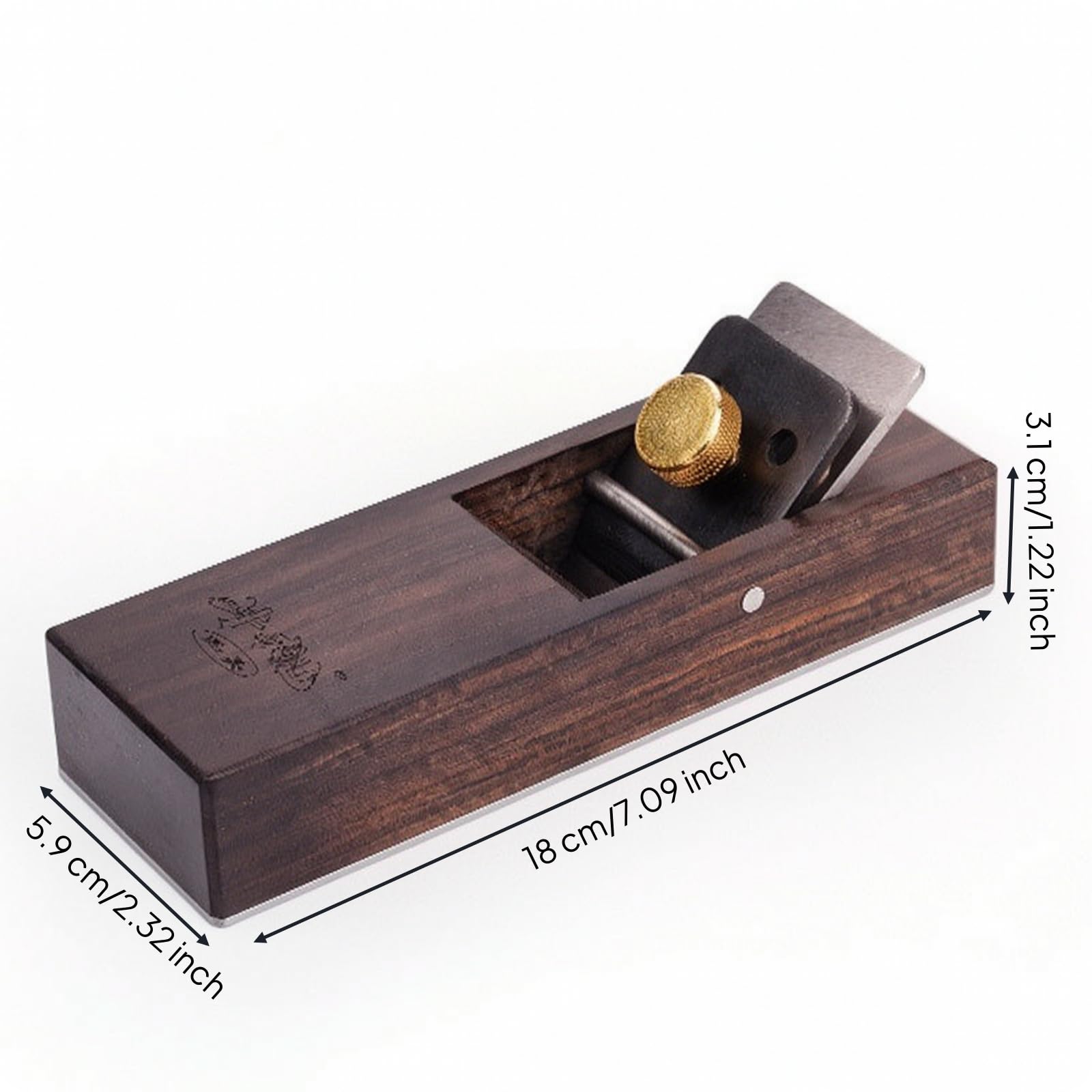 Harilla Pialla Manuale in Legno Pialla a Mano Pialla da Banco Pialla da Falegname Pialla per Superfici Corpo in Ebano in Acciaio Affilata Base Liscia in, 180mm