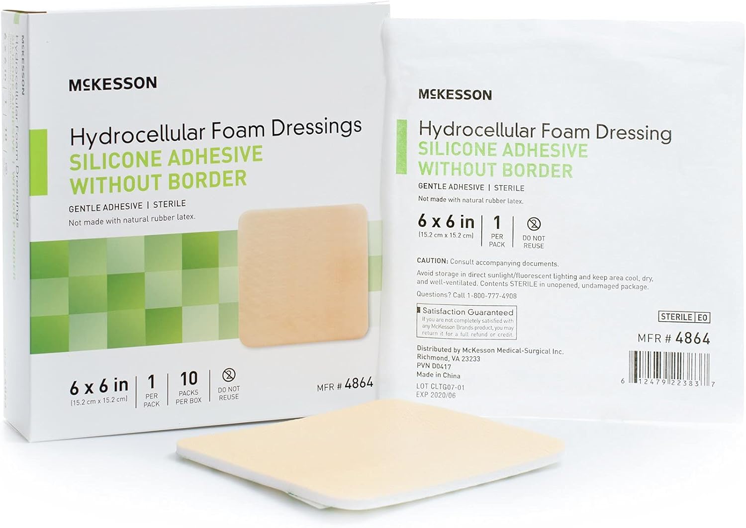 Buy McKesson Hydrocellular Foam Dressings, Sterile, Silicone Adhesive