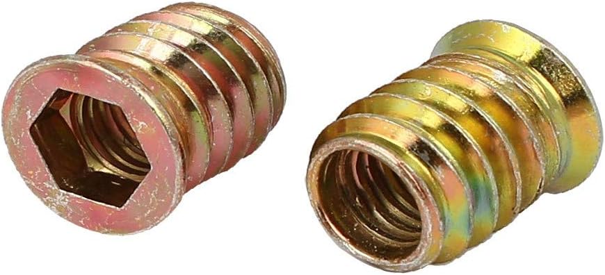 New Lon0167 8mm x Featured 17mm Wood Furniture reliable efficacy Insert Interface E-Nut Hex Socket Nut Fitting 300PCS(id:9f8 82 0e 3ab)