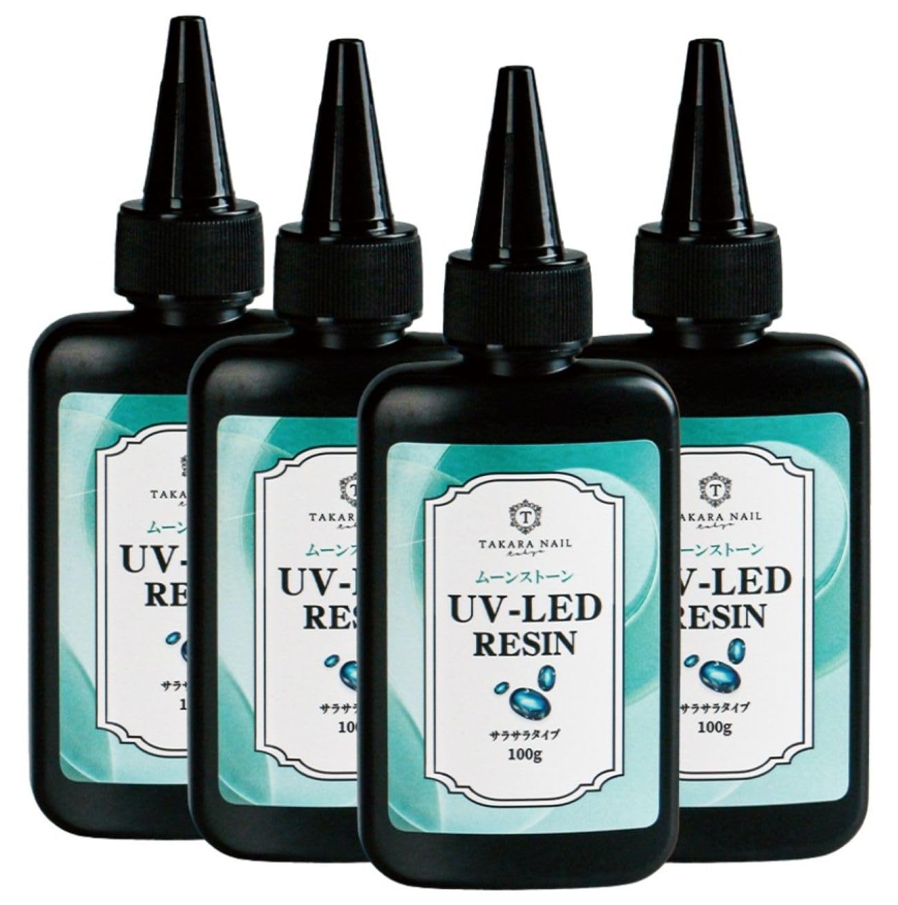 Amazon | ムーンストーン レジン液 100g×4本 新サラサラ 超クリア