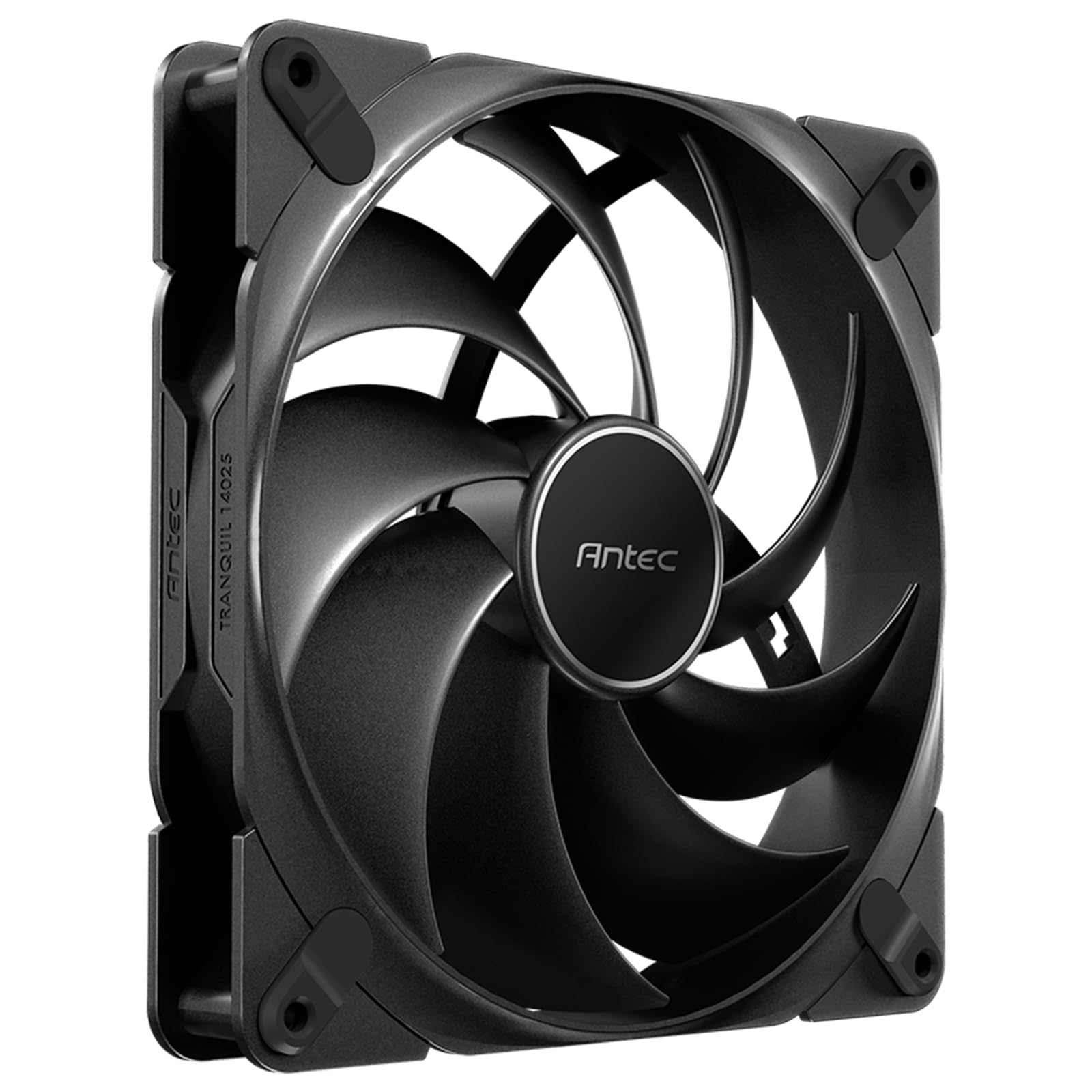 Antec Tranquil 140 - Ventole per case, 140 x 25 mm, ventole PWM, 1500 giri/​min, 85,​96 CFM, 1,​79 mmH₂O, connettore PWM a 4 pin, ventola da 140 mm, confezione singola serie Tranquil