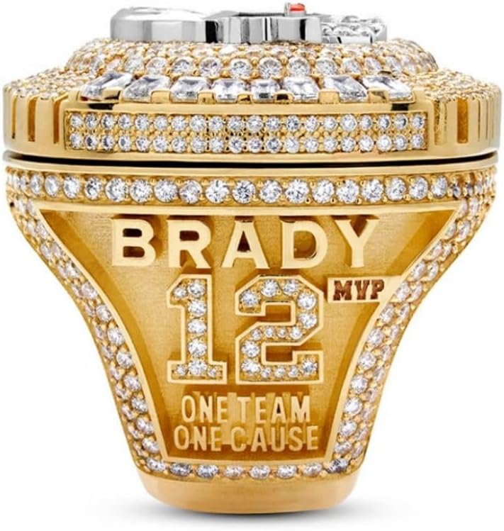TREASURE FOOTBALL TB 2020 CHAMPIONSHIP RING MVP#BRADY & LUXURY LEGEND VICTORIOUS RARE SPORTS FAN GIFT SERIES - HOLIDAY SHOW COLLECT