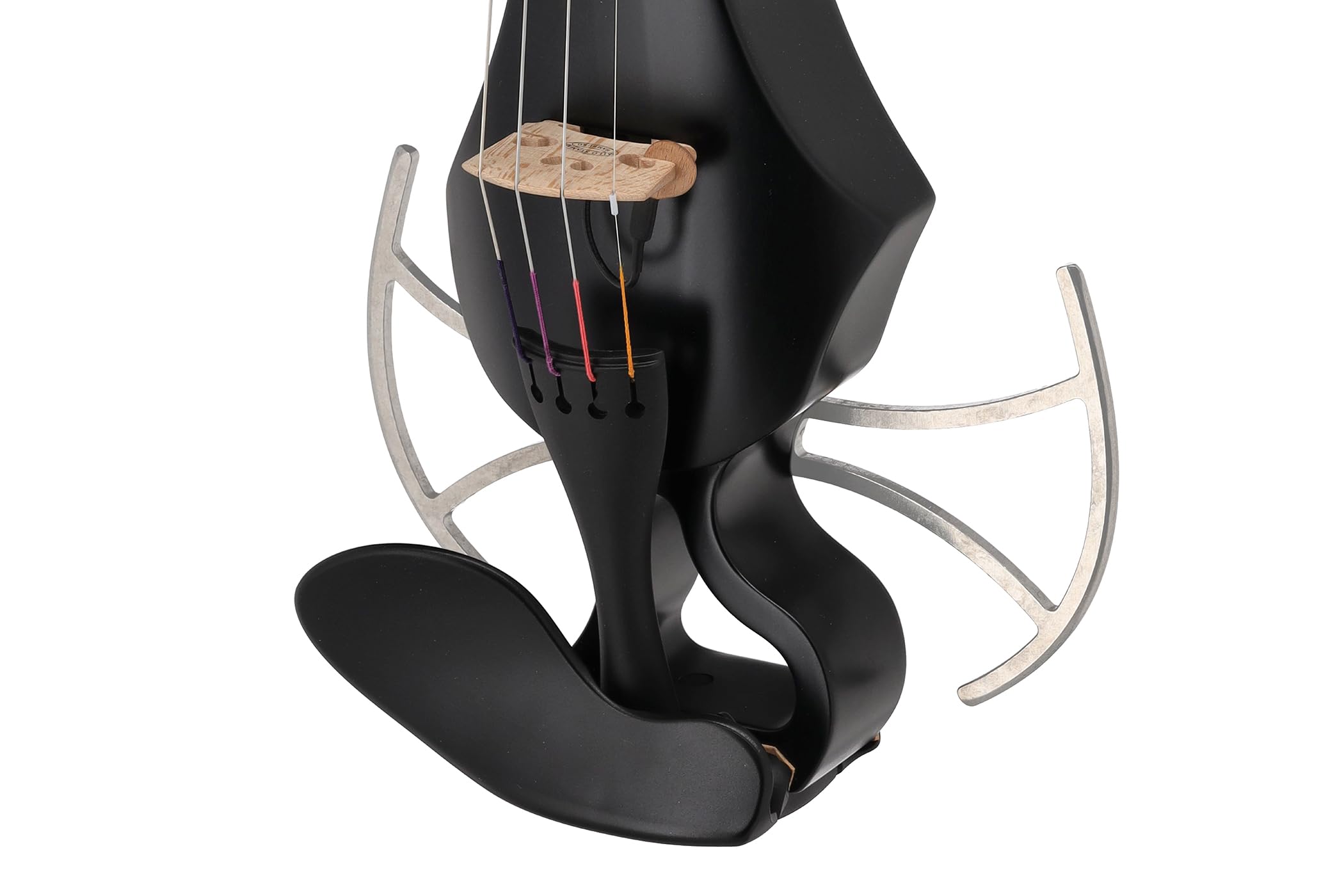 Violino elettrico GEWA, violino elettronico, Novita 3.0 nero con adattatore per poggia spalle, 4 corde