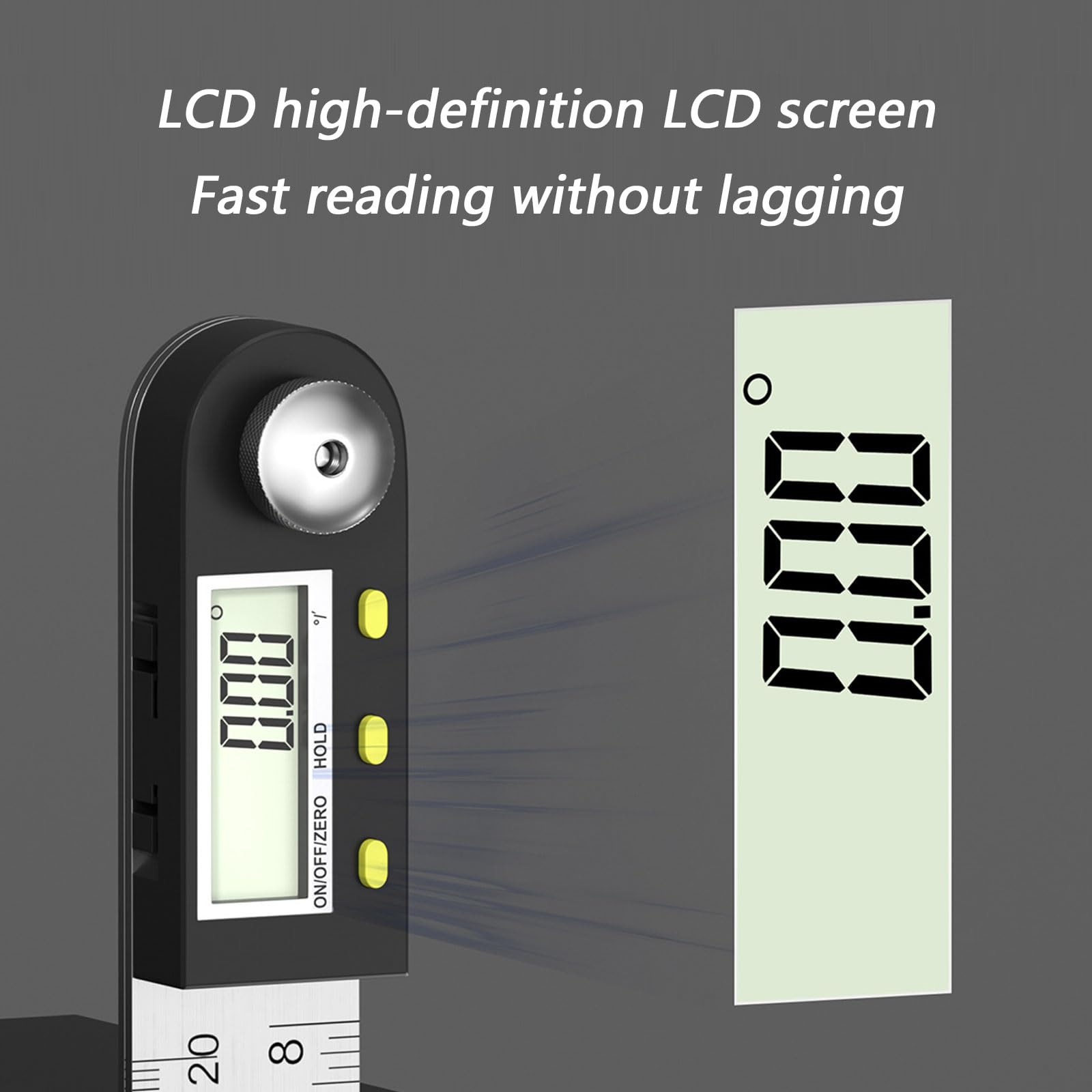 Righello per angoli digitali da 360 gradi con display LCD precisione per ingegneri Goniometro in acciaio inossidabile Cerca angoli digitali Goniometro in acciaio inossidabile Display LCD