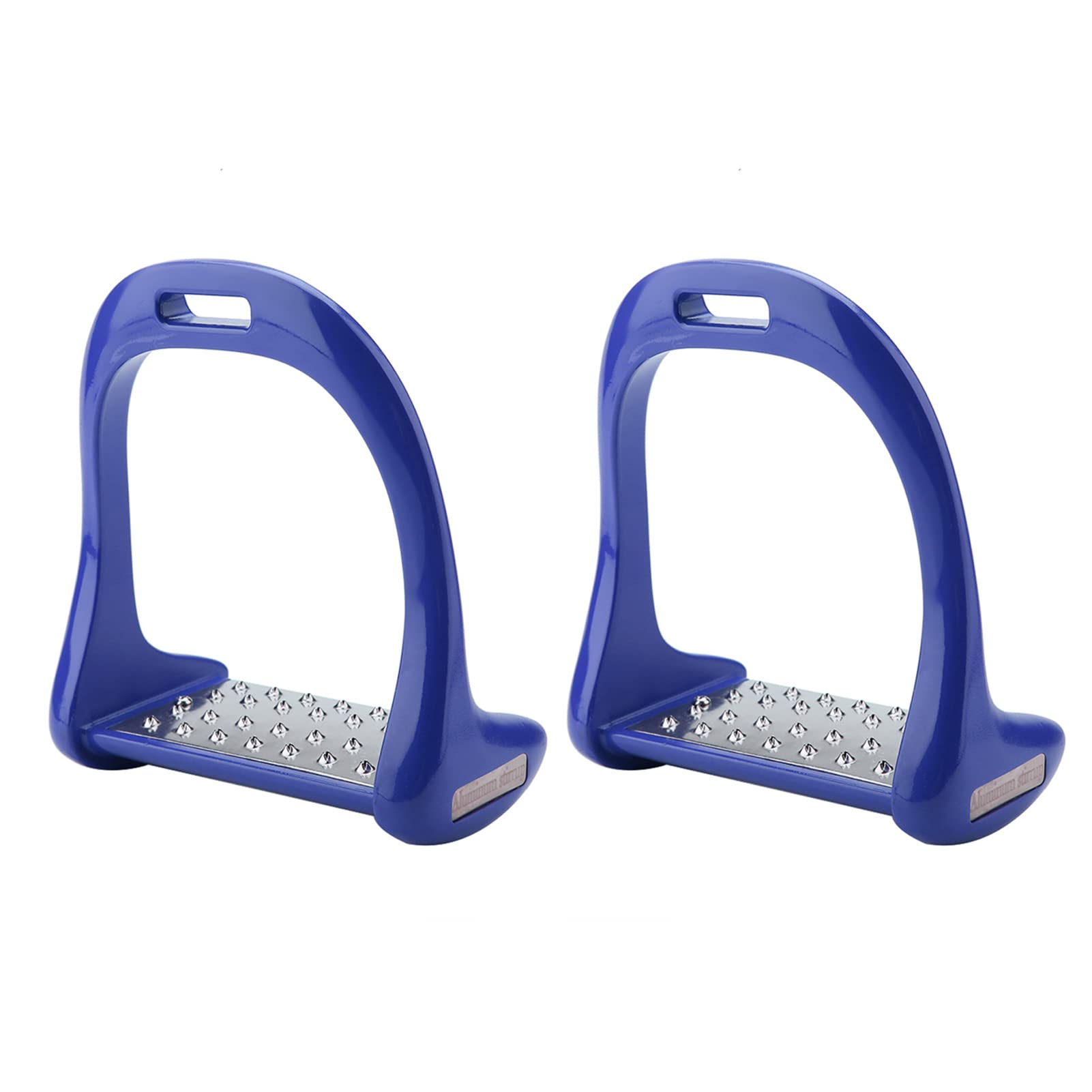 Estribo para Montar a Caballo Sillín de Aluminio Almohadilla Ecuestre Antideslizante de Acero Inoxidable para Jinetes ecuestres Rojo Azul Negro Blanco Púrpura 120 x 36 mm 1 par